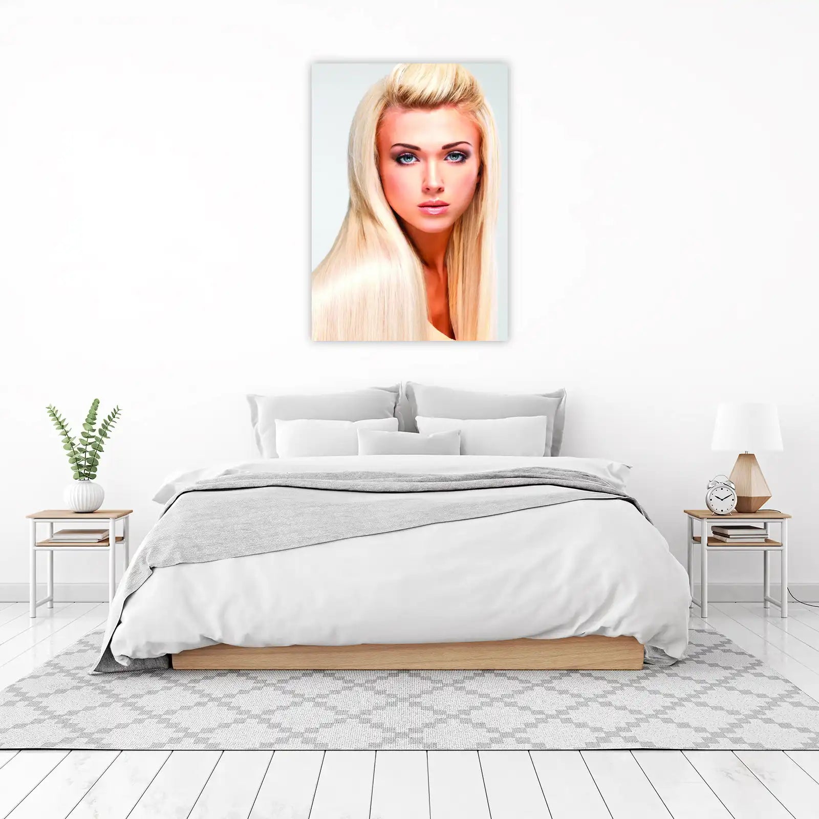 Striking Blonde Beauty Portrait Wall Art