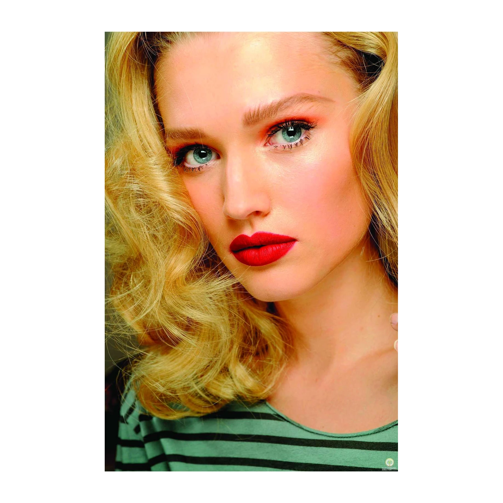 Bold Red Lips & Blue Eyes Pop Art Wall Art