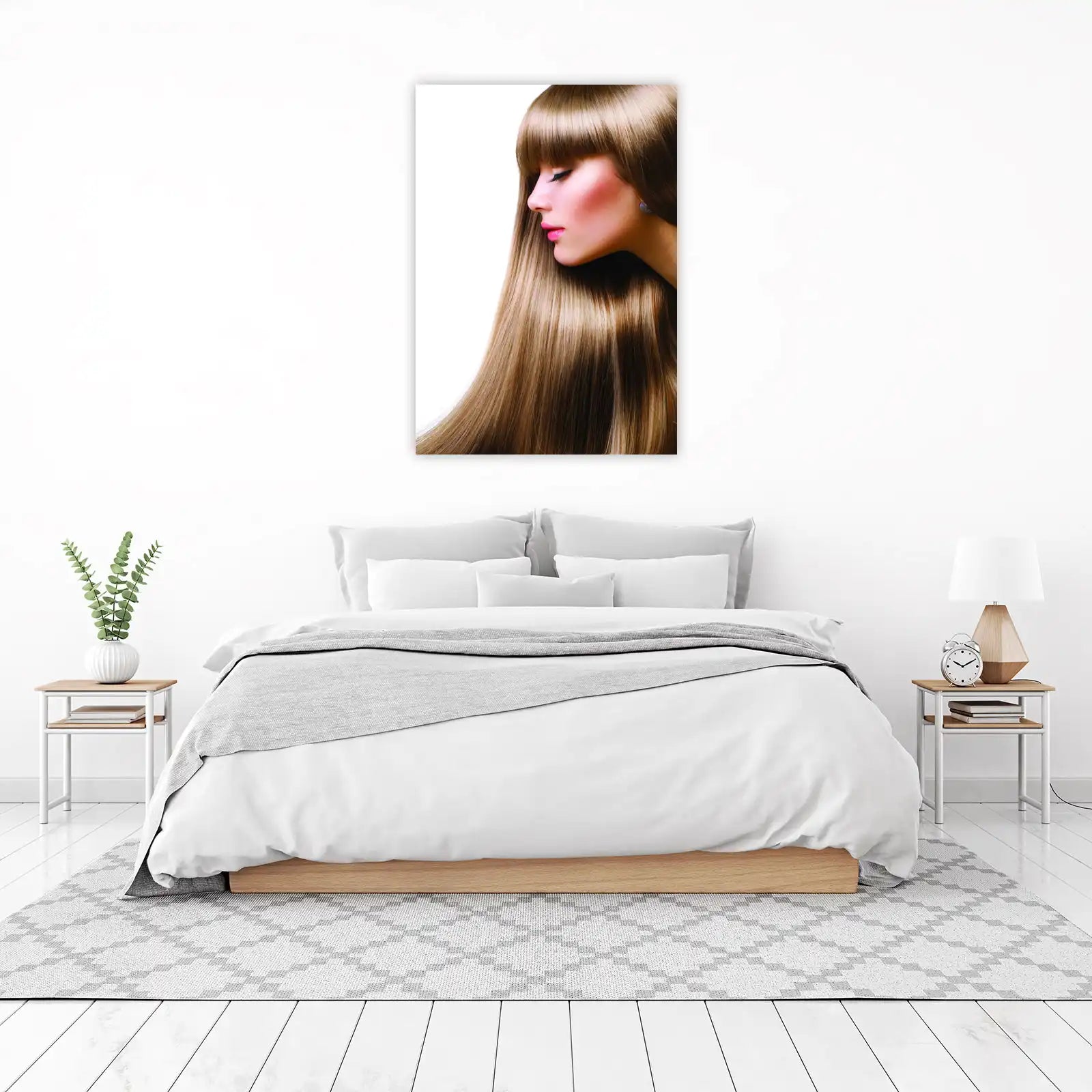 Elegant Blonde Hair Portrait Wall Art