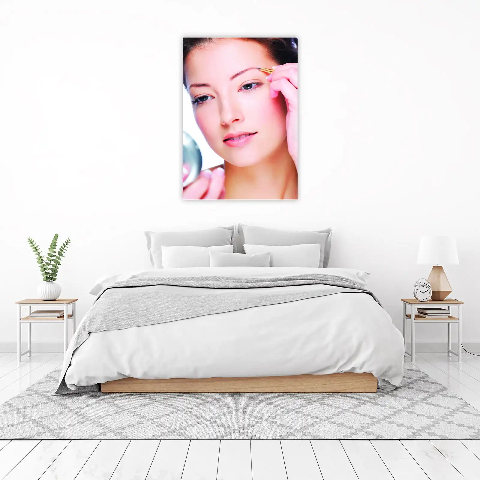 Elegant Beauty Eyebrow Tweezing Wall Art