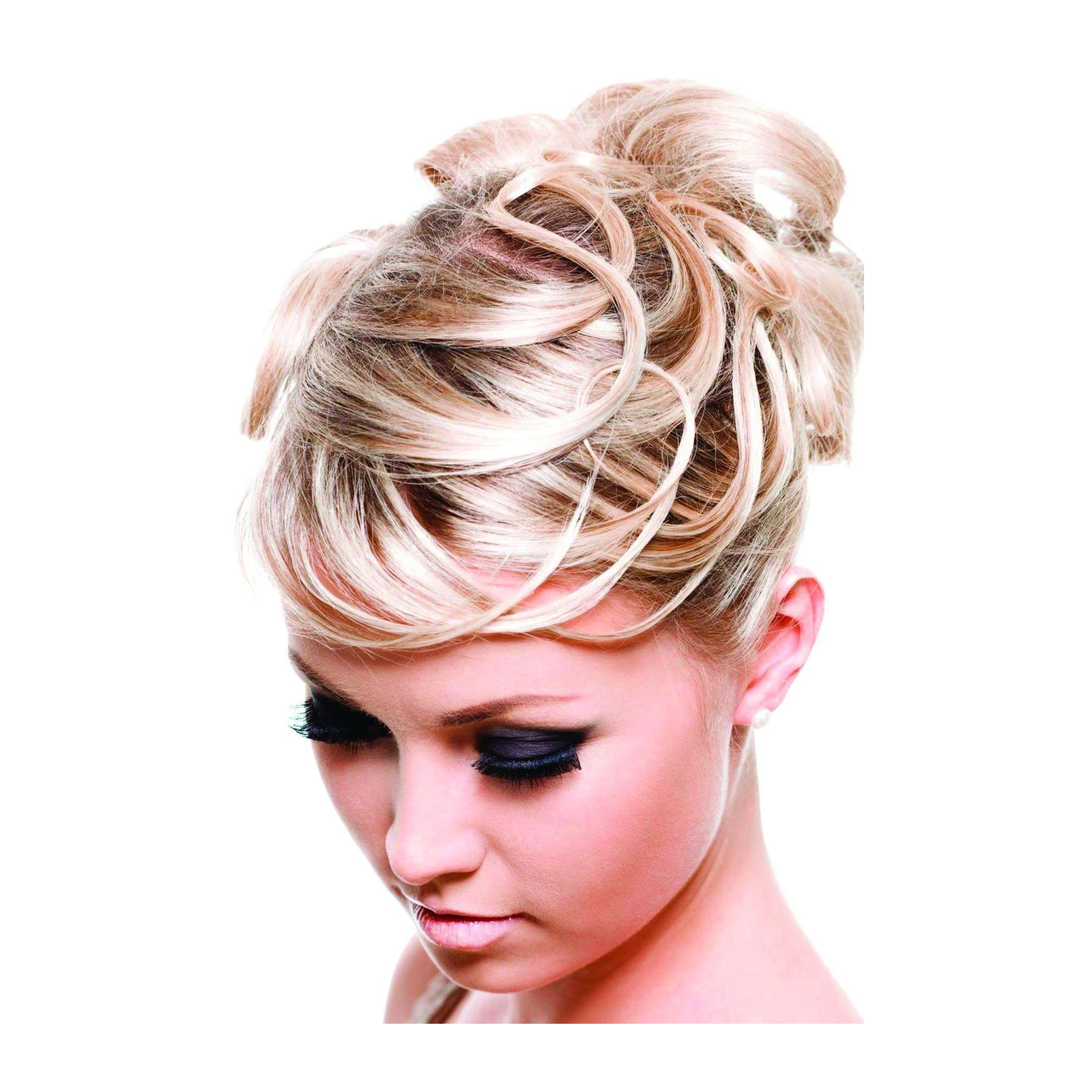 Elegant Blonde Updo & Makeup Wall Art