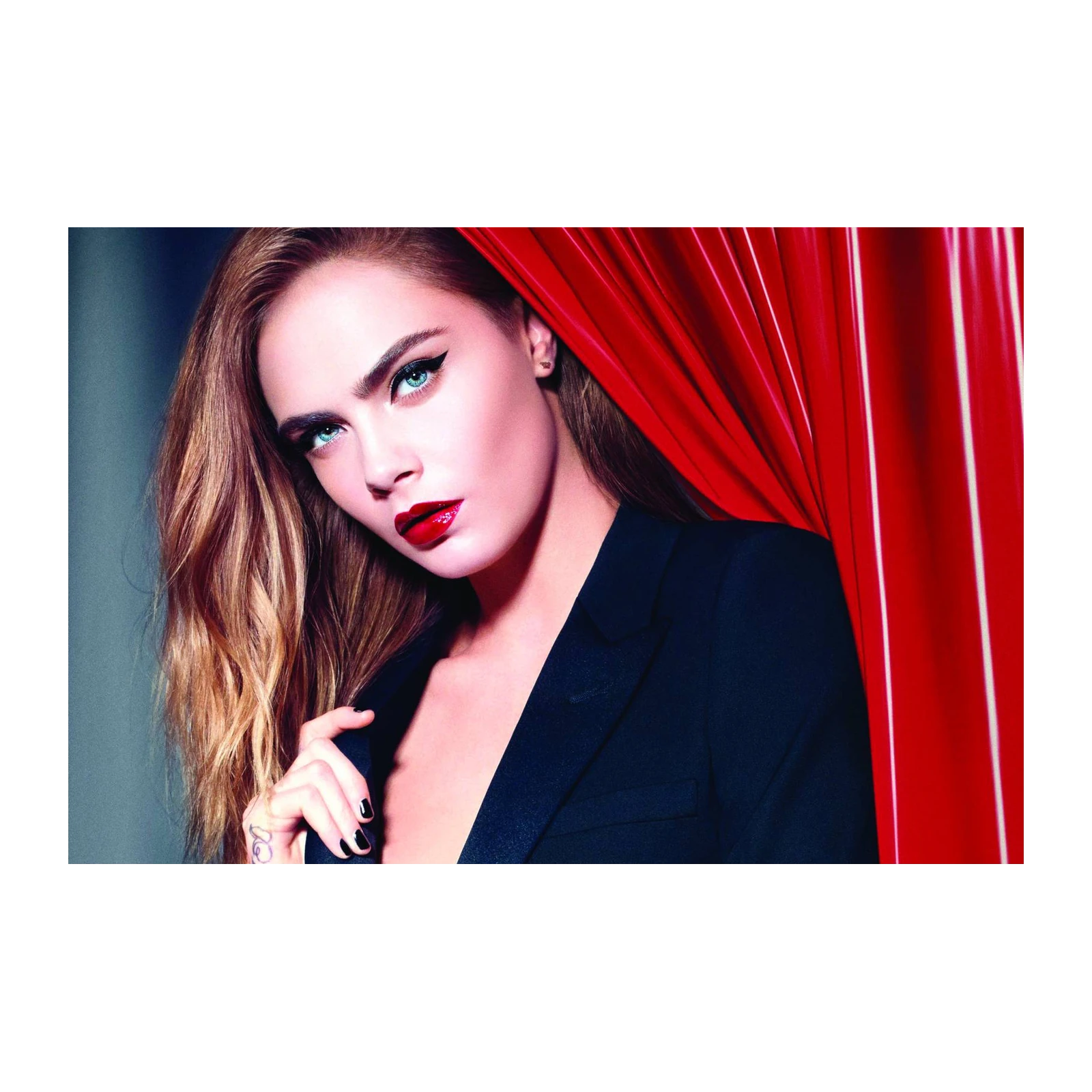 Bold Red Lip Portrait Wall Art
