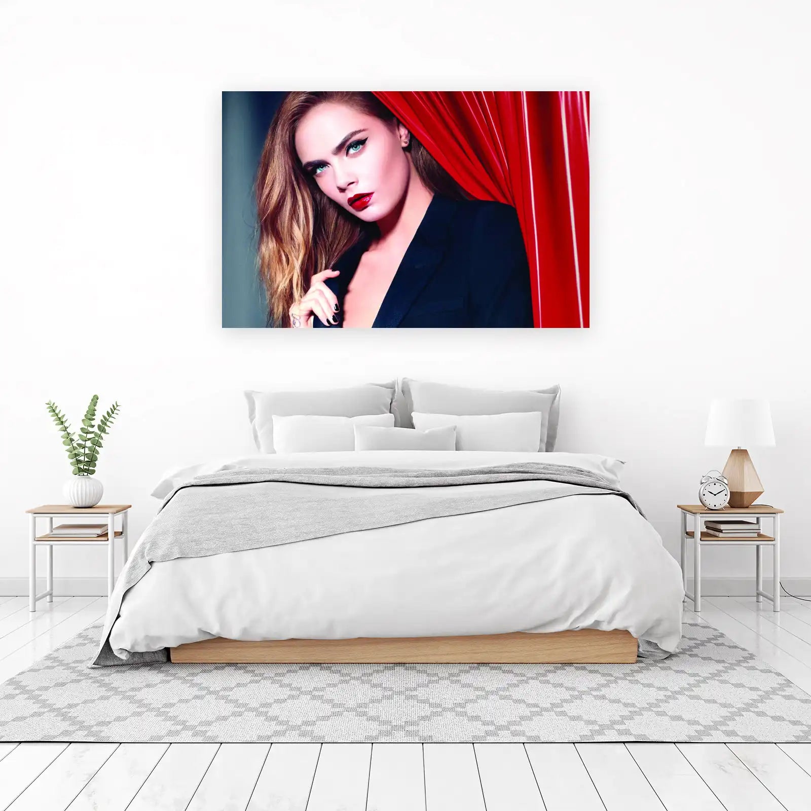 Bold Red Lip Portrait Wall Art