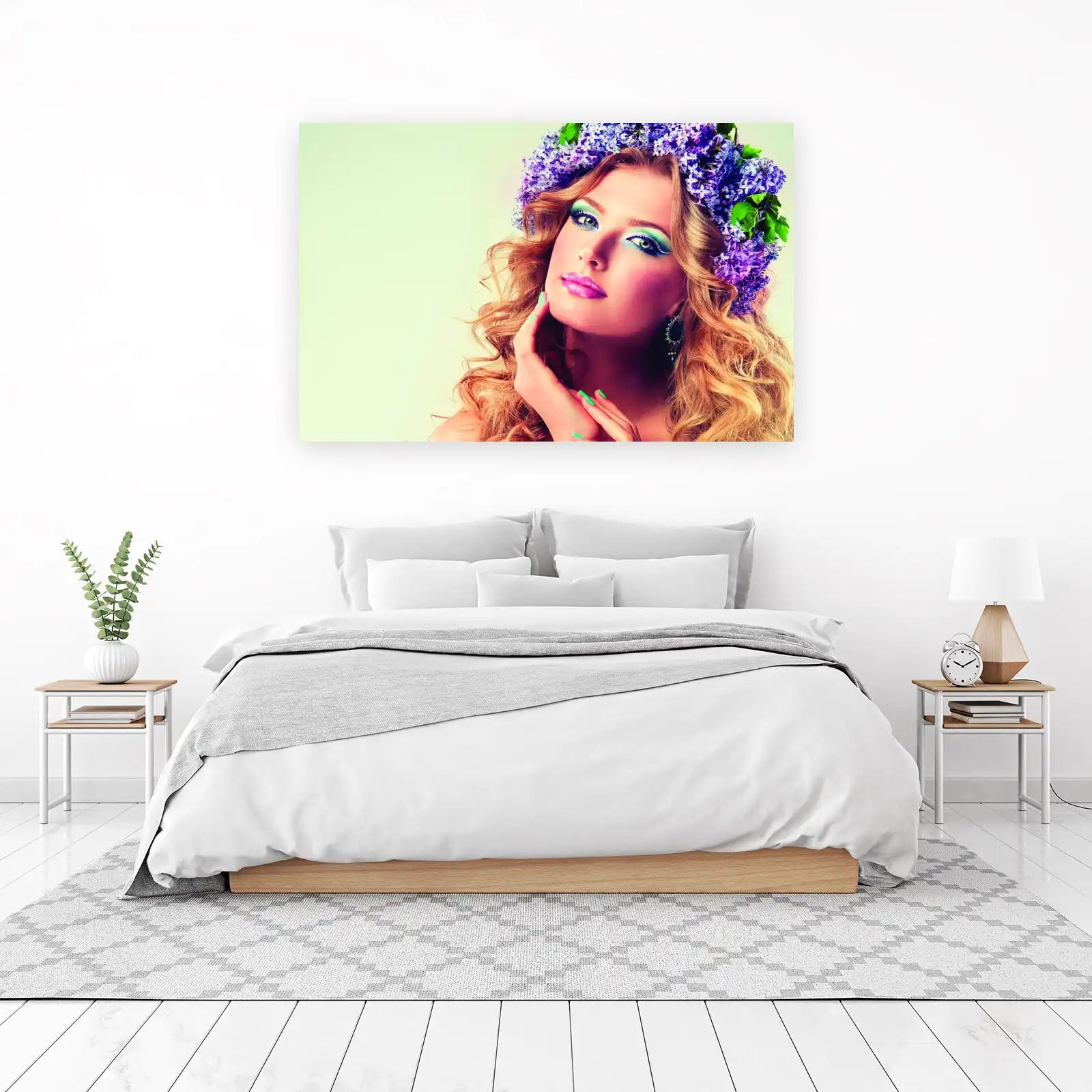 Enchanting Floral Beauty Portrait Wall Art