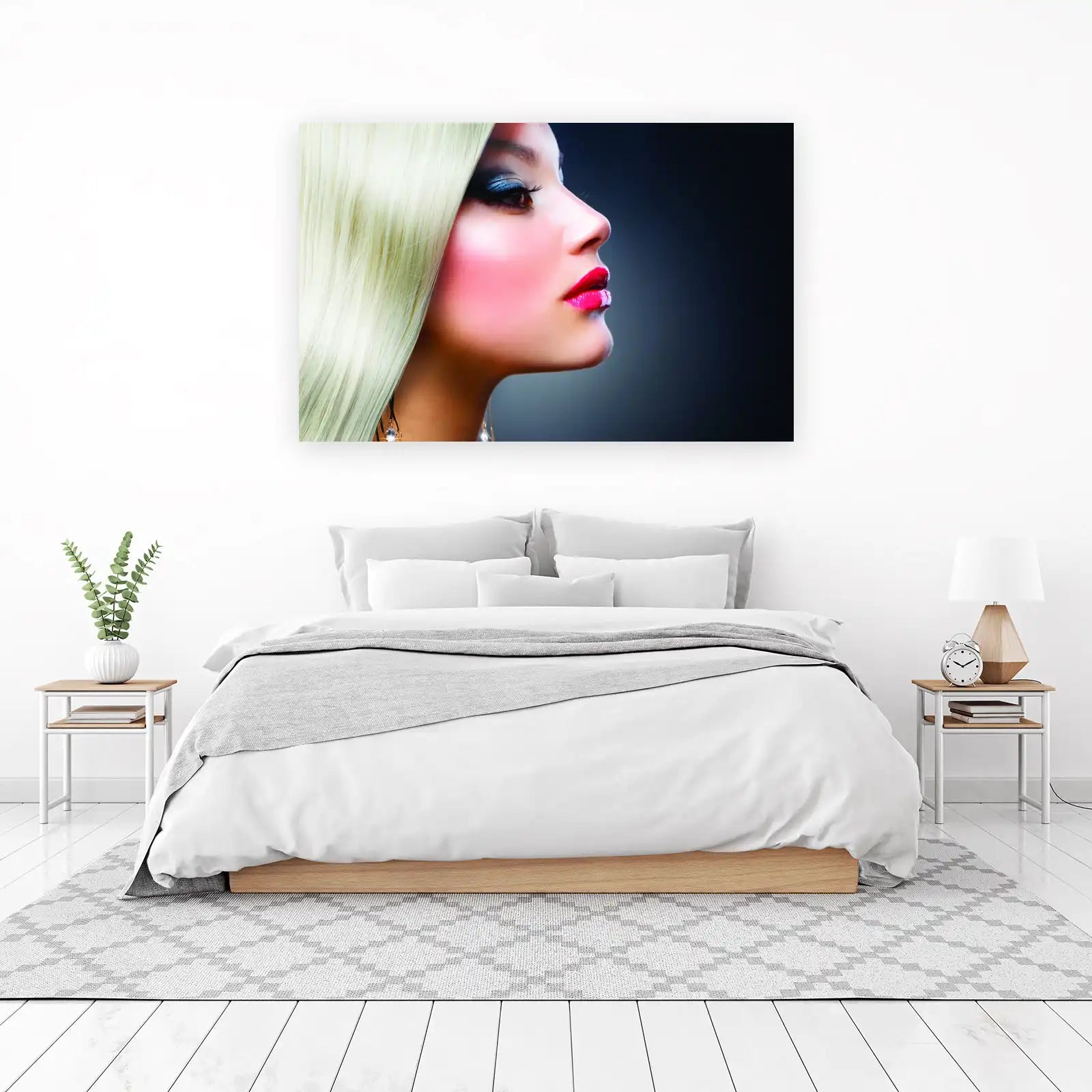 Glamorous Blonde Beauty Portrait Wall Art