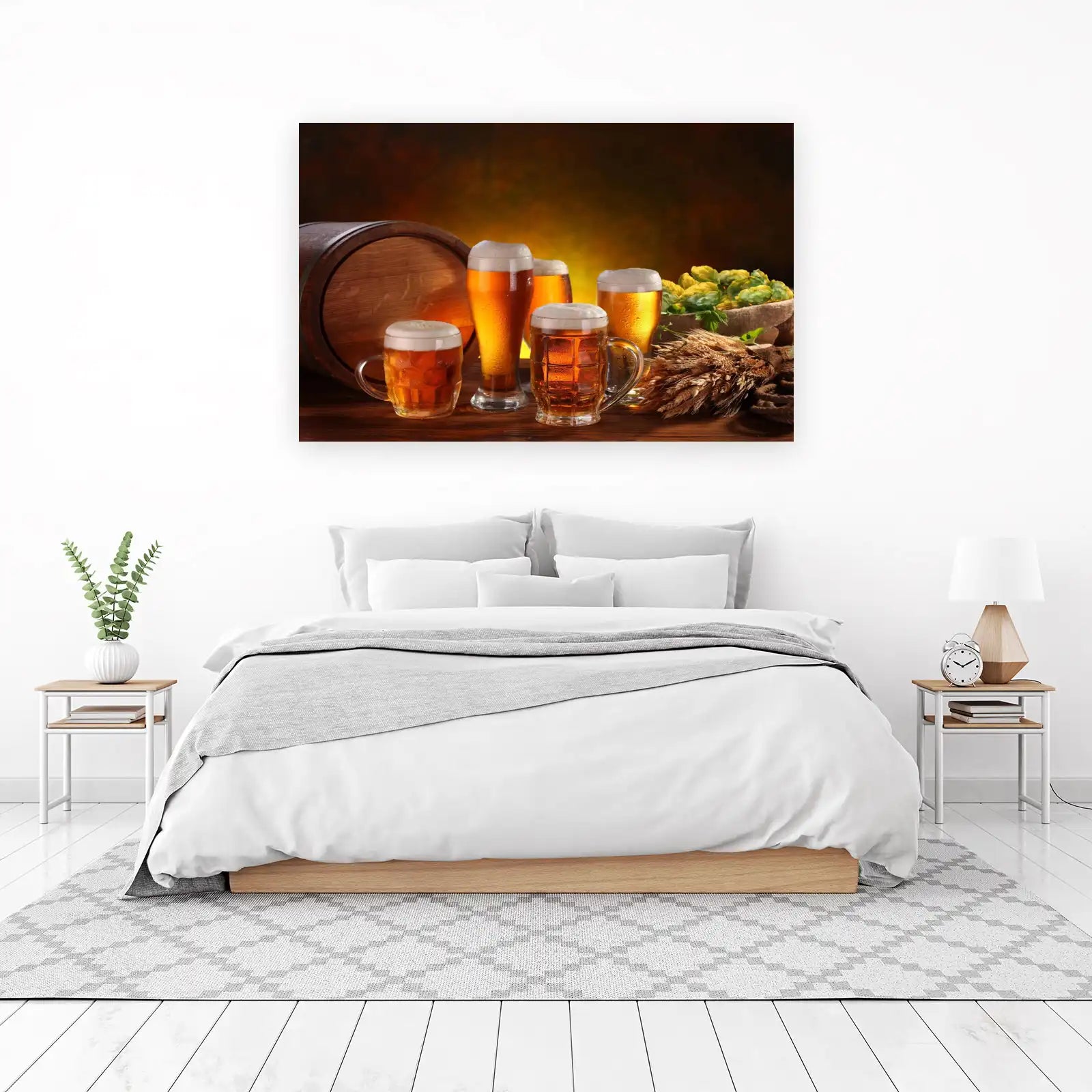 Cheers! Frothy Beer & Hops Wall Art