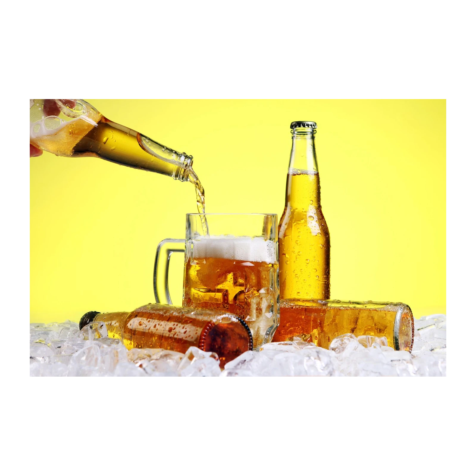 Cold Beer Pouring Refreshing Beer Wall Art