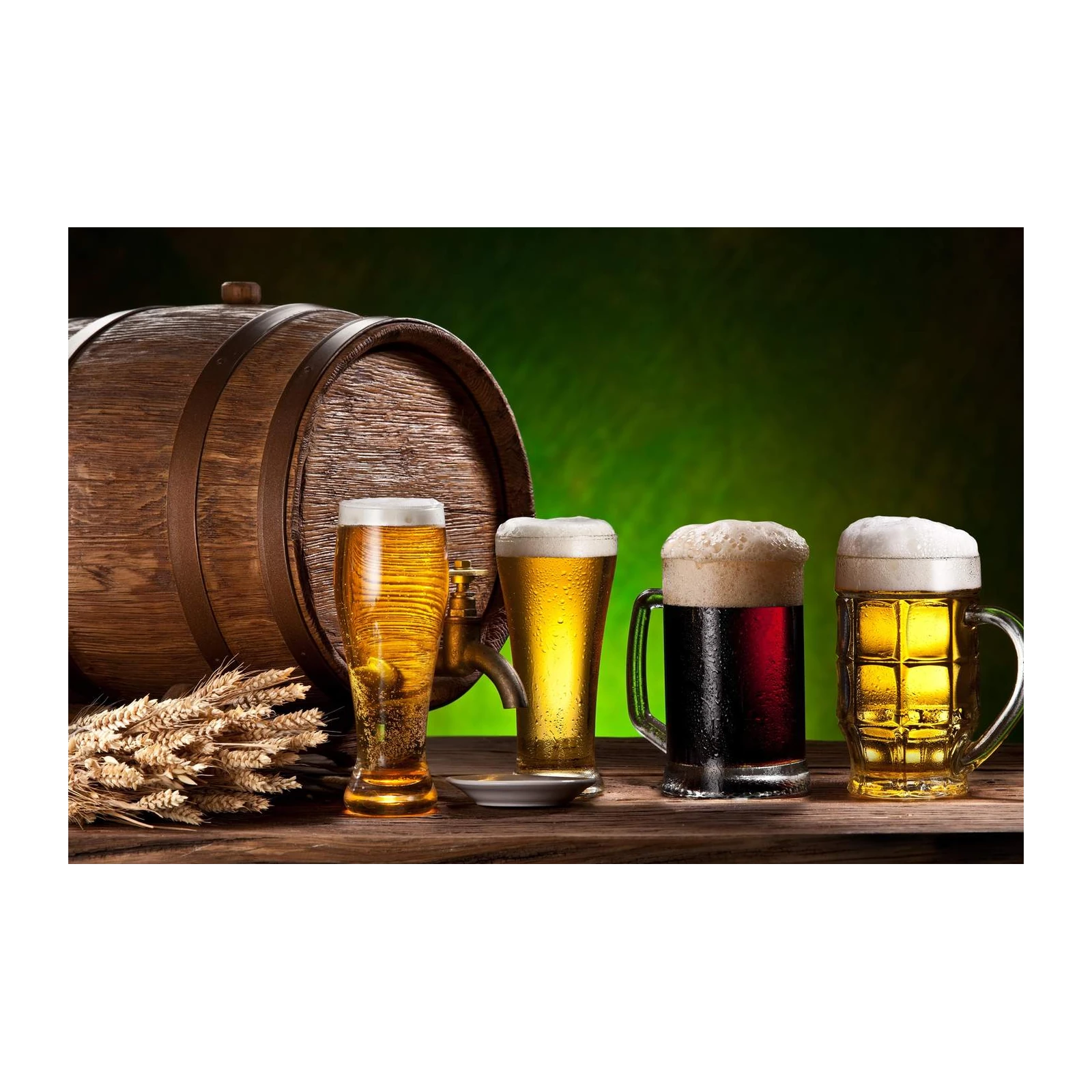 Beer Barrel & Frothy Mugs Wall Art