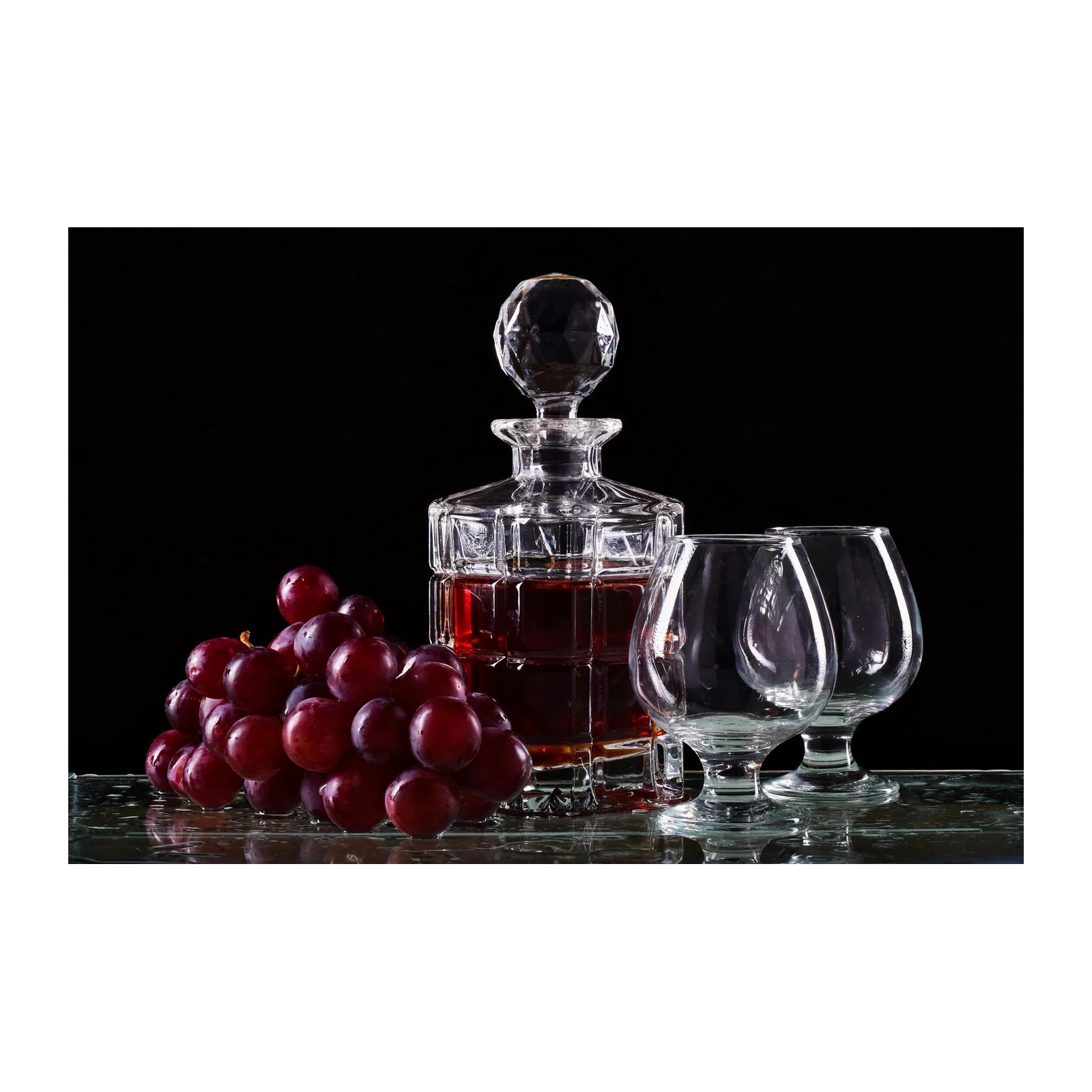 Elegant Brandy & Grapes Wall Art