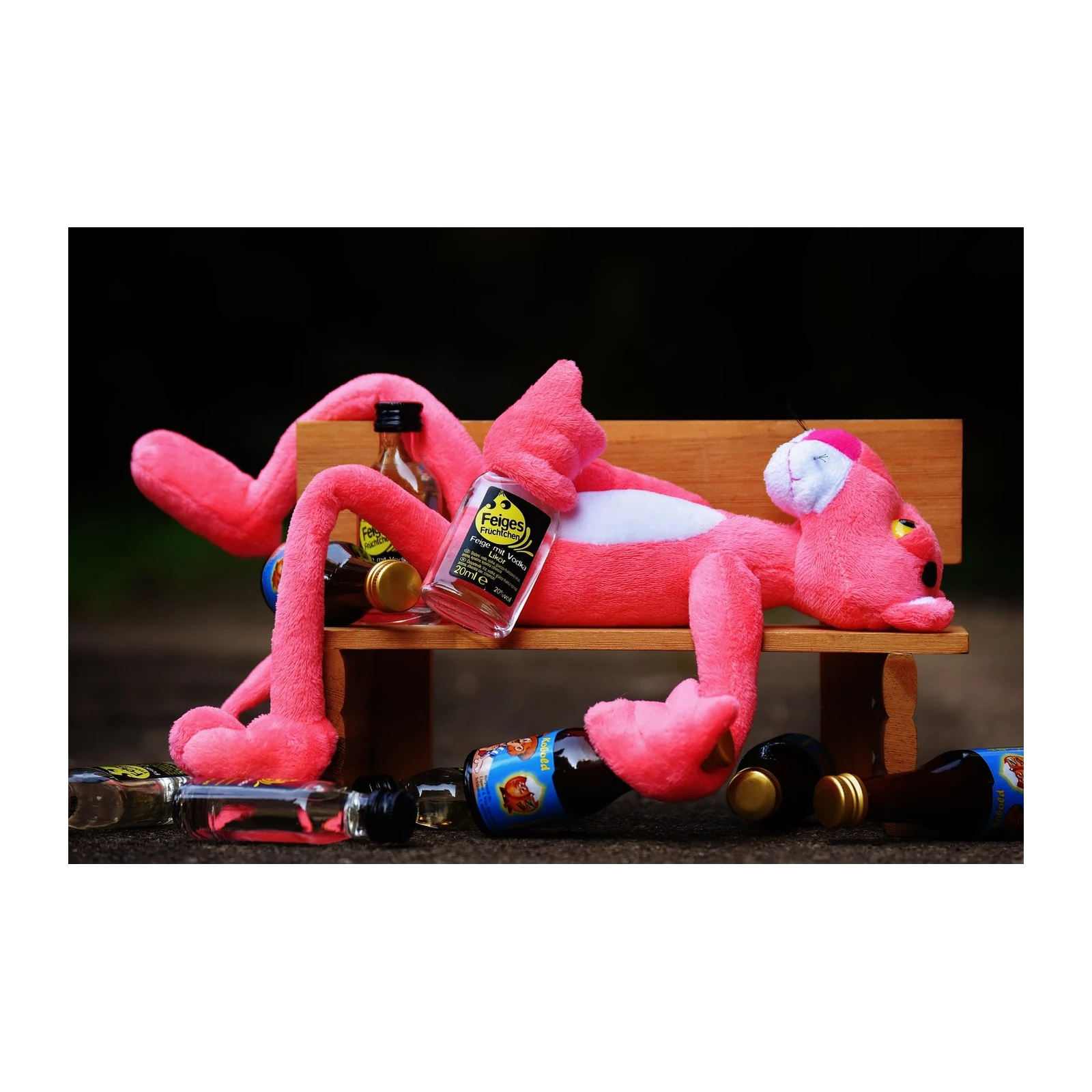 Whimsical Pink Panther Funny Art Wall Art