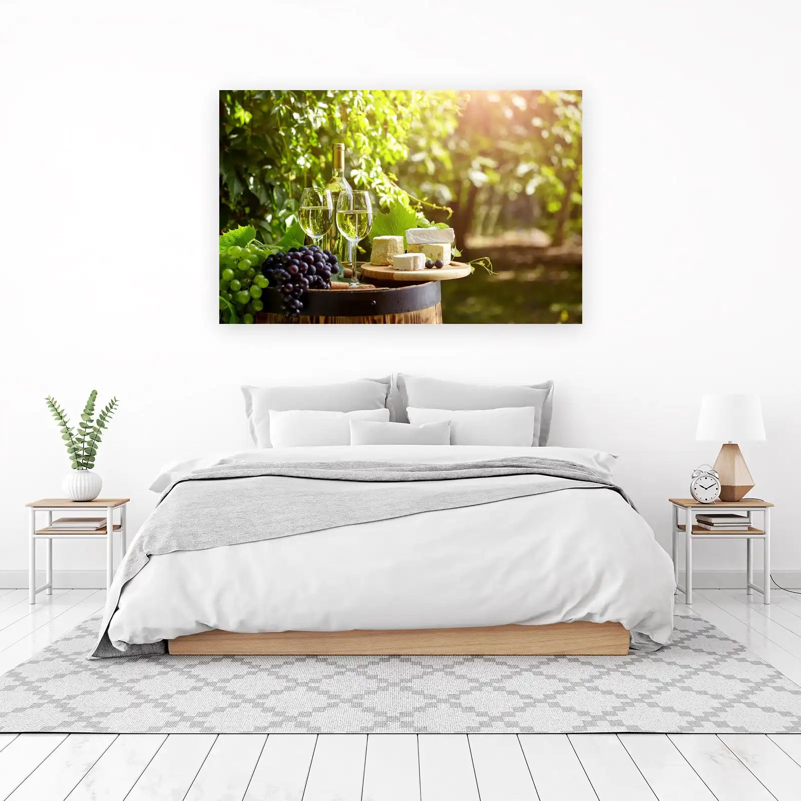 Elegant Wine & Cheese Garden Wall Art