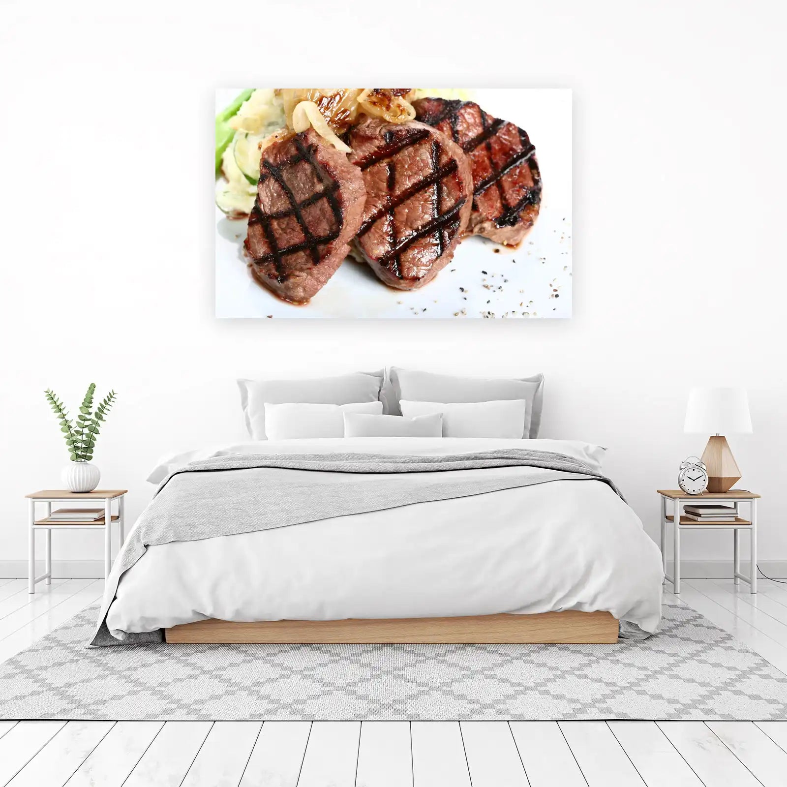 Juicy Grilled Steak & Mashed Potatoes Wall Art