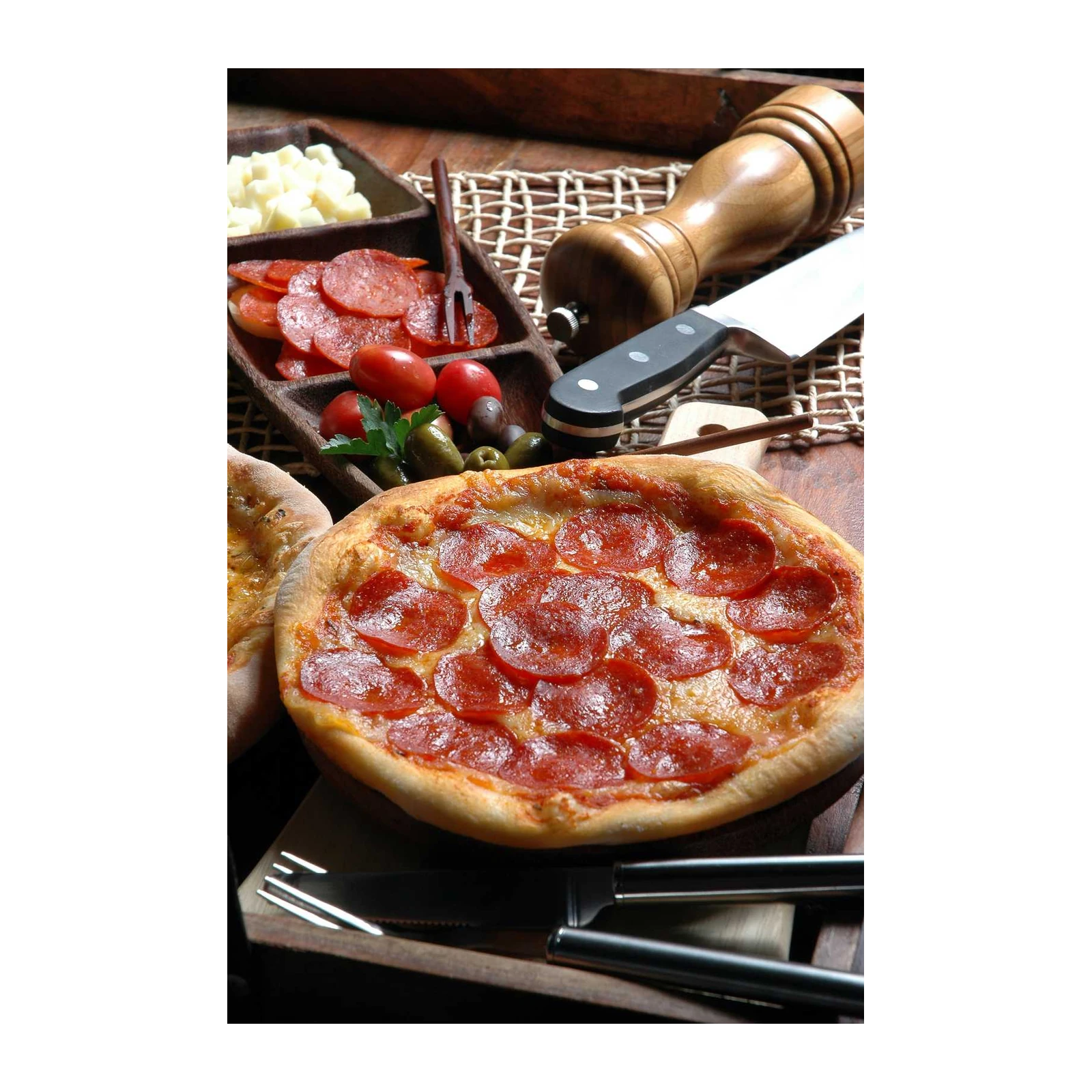Delicious Pepperoni Pizza Art Wall Art