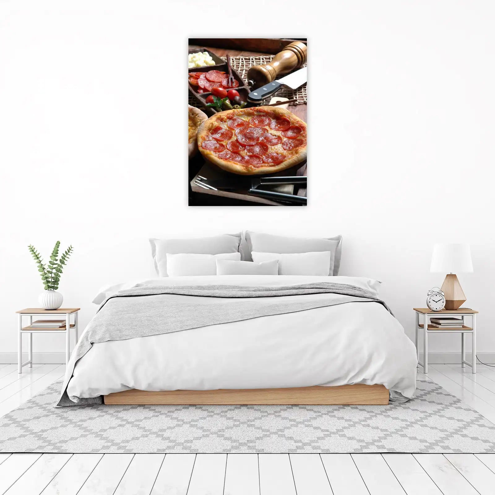 Delicious Pepperoni Pizza Art Wall Art