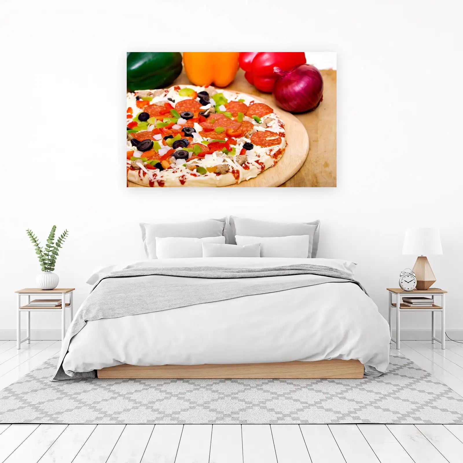 Delicious Pepperoni Pizza Kitchen Art Wall Art