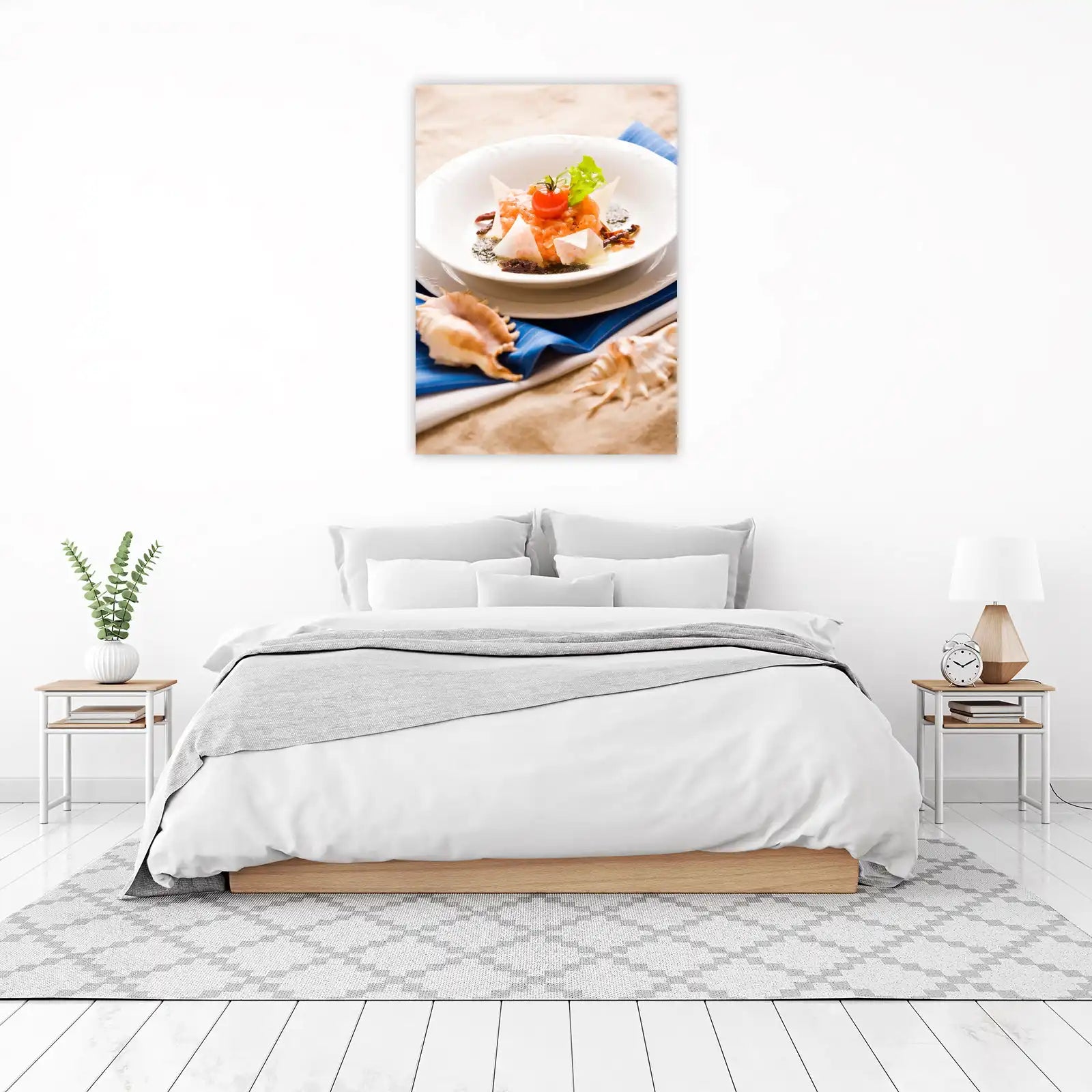 Gourmet Salmon Tartare Beachside Wall Art