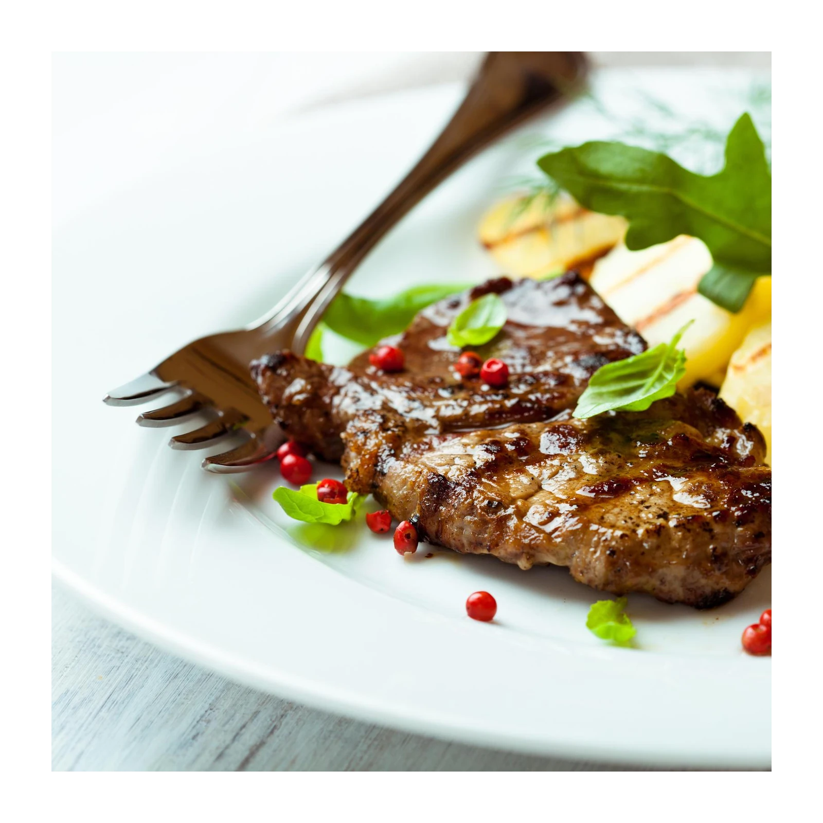 Juicy Steak & Potatoes Food Art Wall Art
