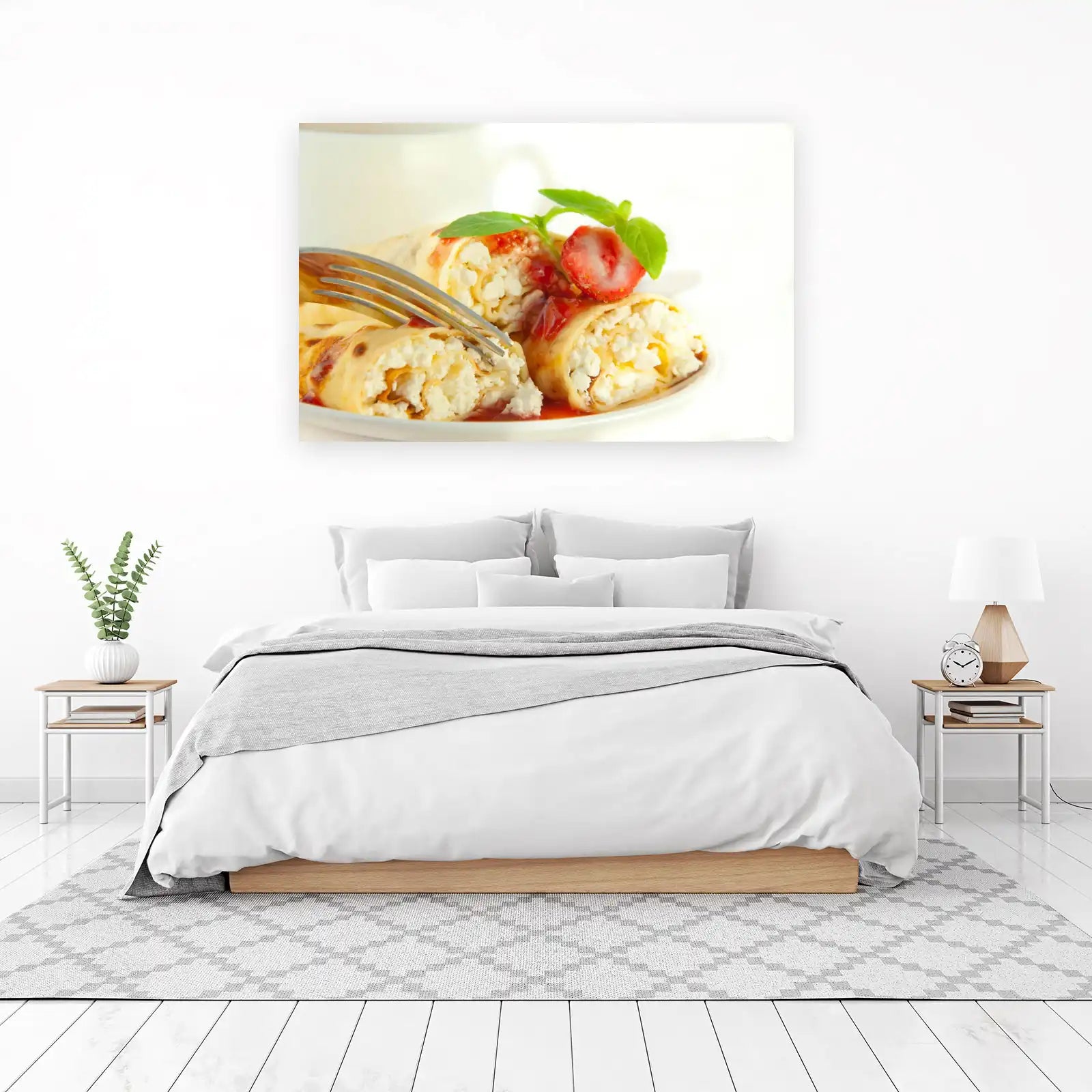 Delicious Strawberry Cottage Cheese Blintz Wall Art