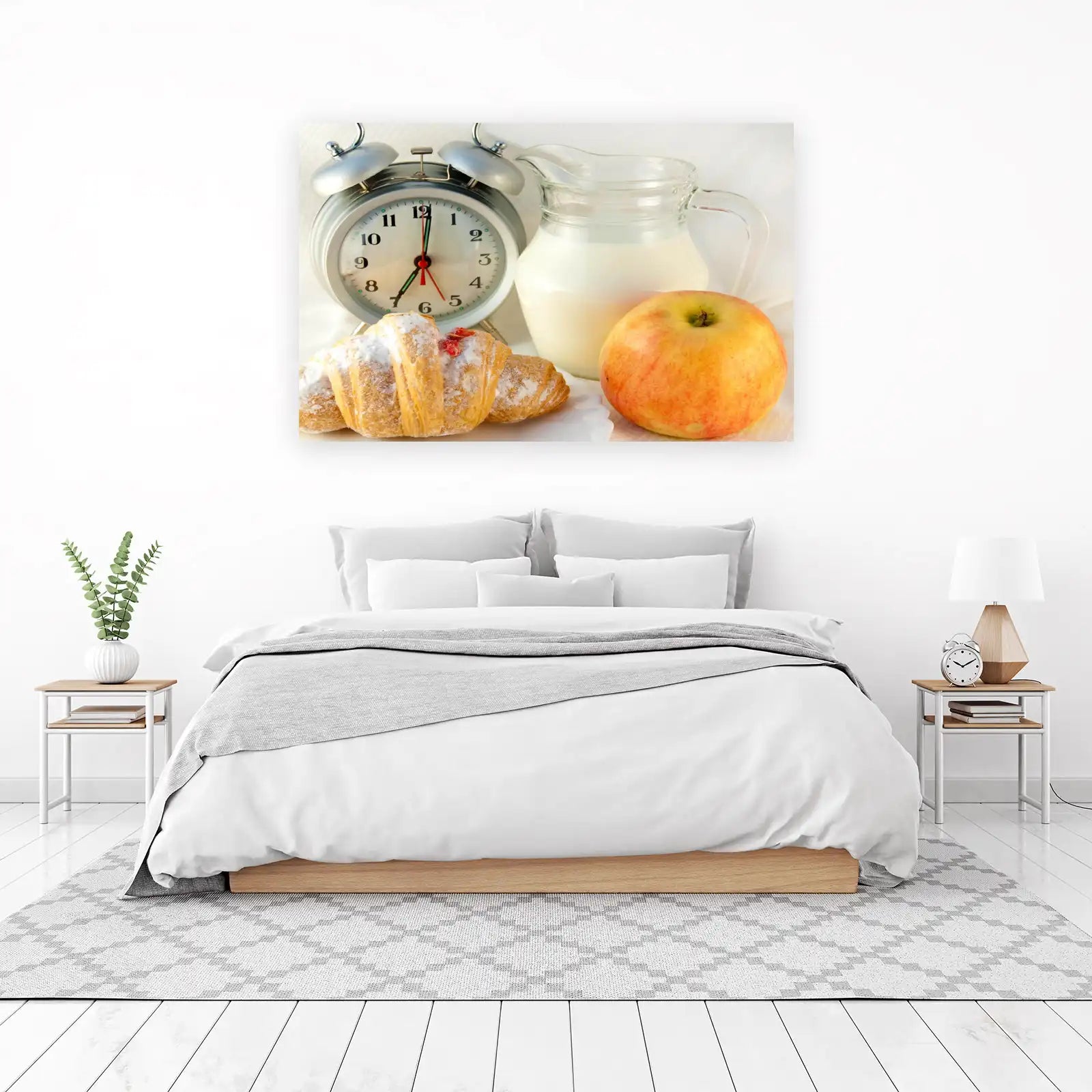 Morning Bliss Croissant & Milk Wall Art