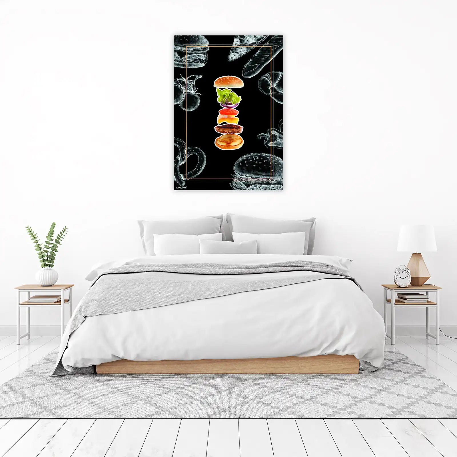 Deconstructed Burger Art Wall Art
