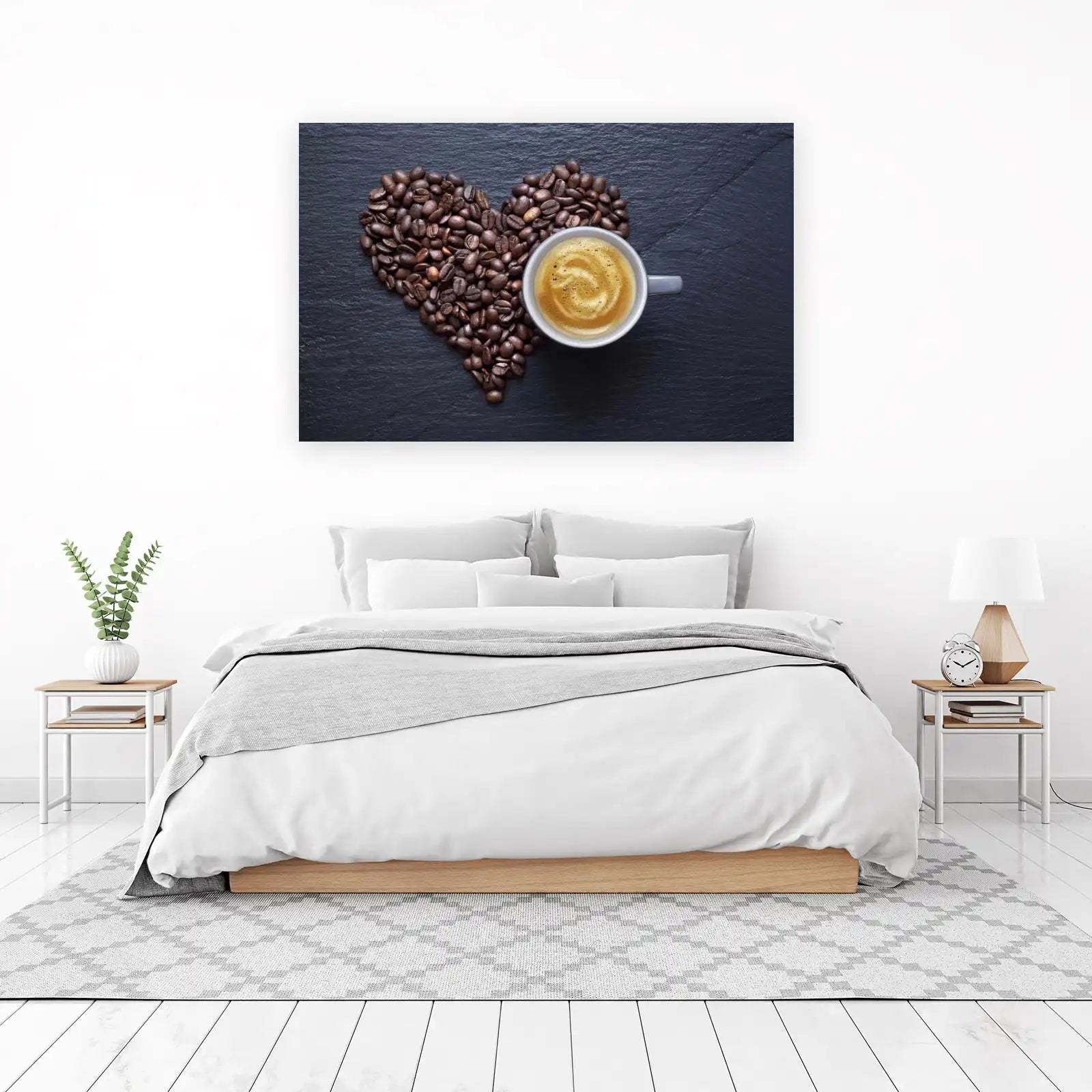 Heart Coffee Bean & Latte Art Wall Art