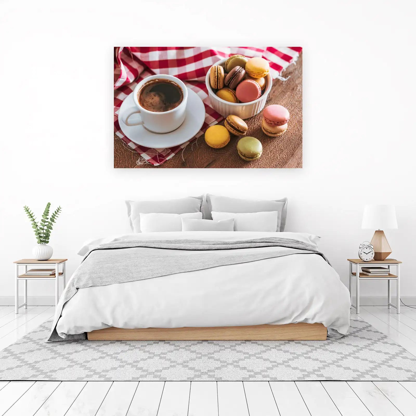 Gourmet Coffee & Macaron Delight Wall Art