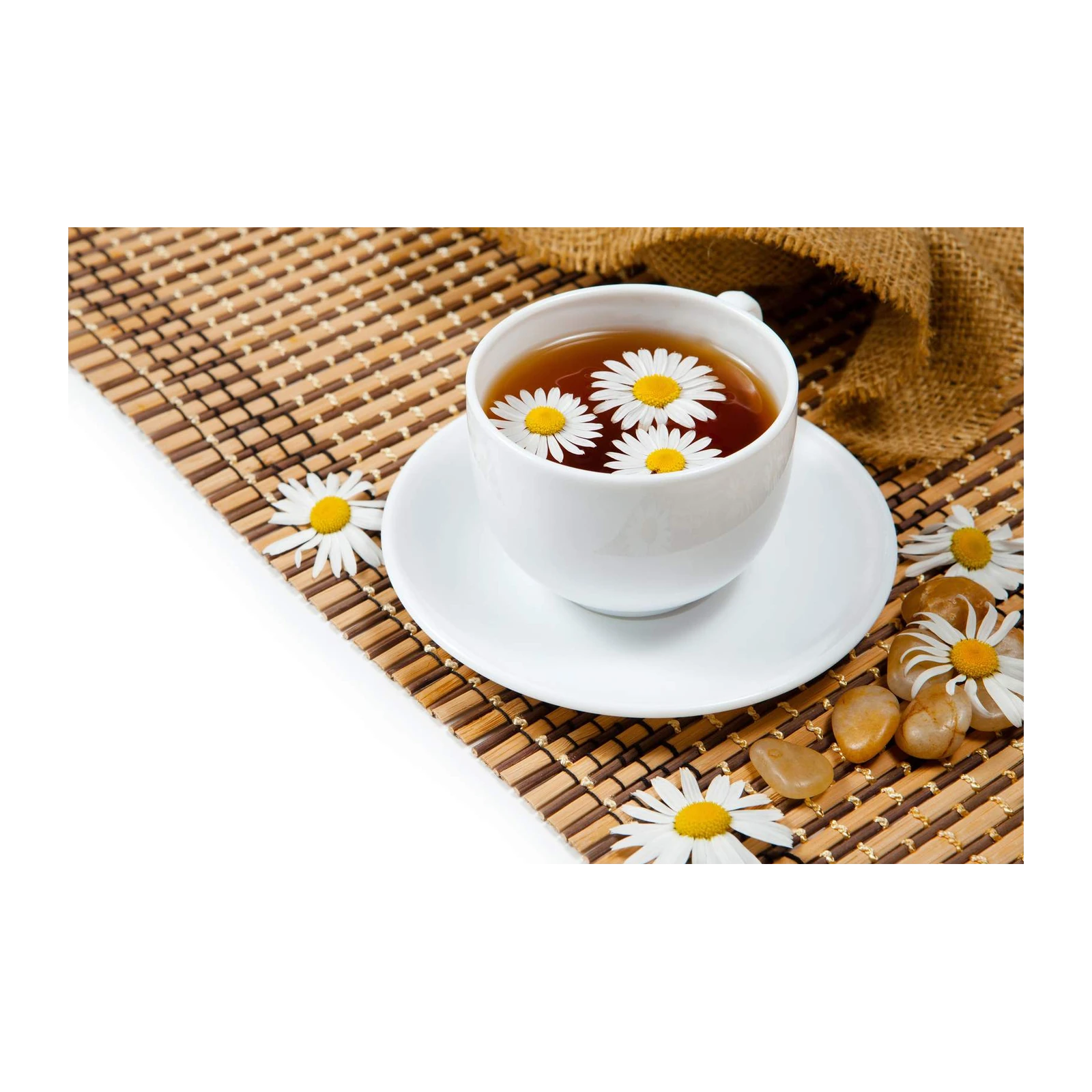 Serene Daisy Tea & Zen Stones Wall Art