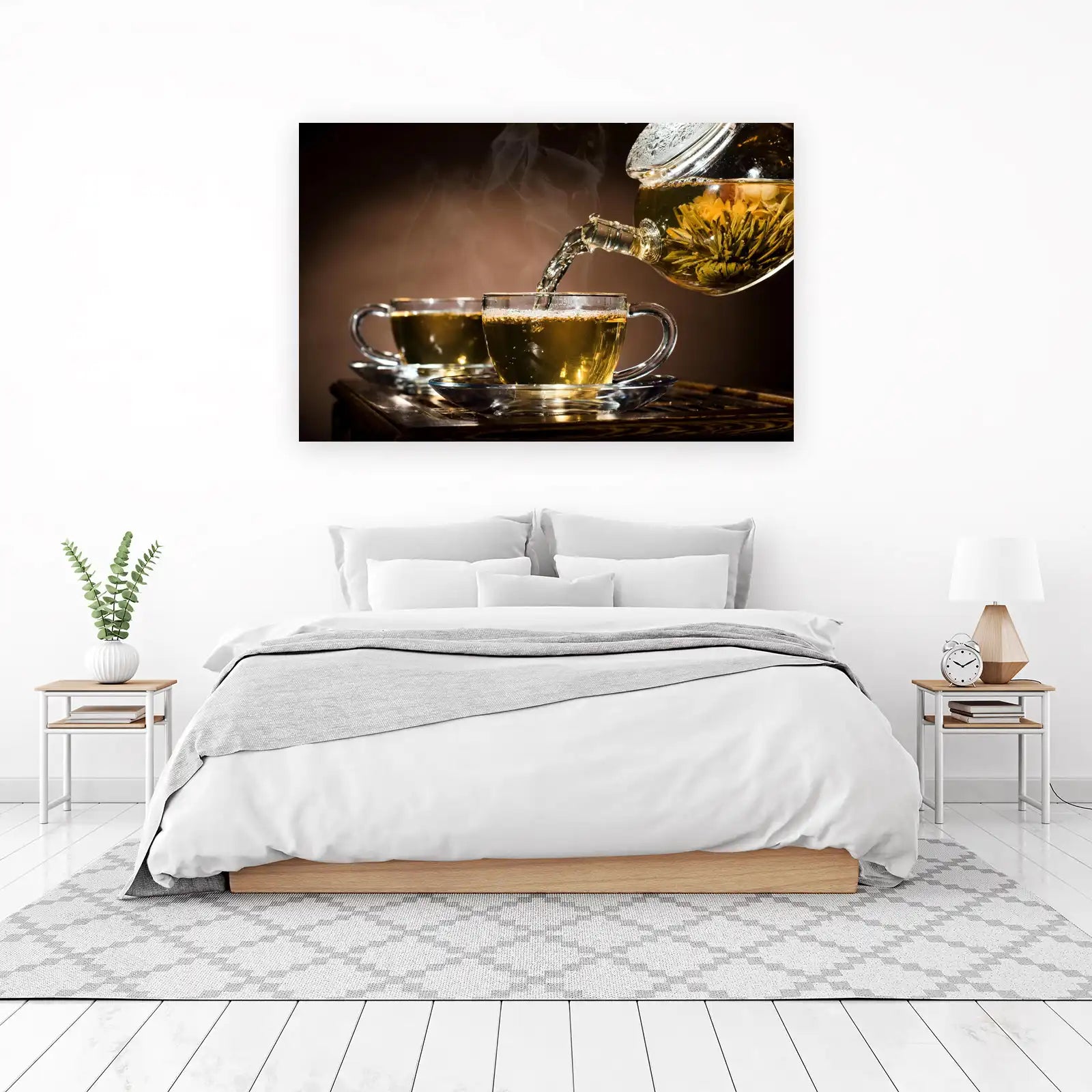 Aromatic Tea Time Ceramic Wall Art