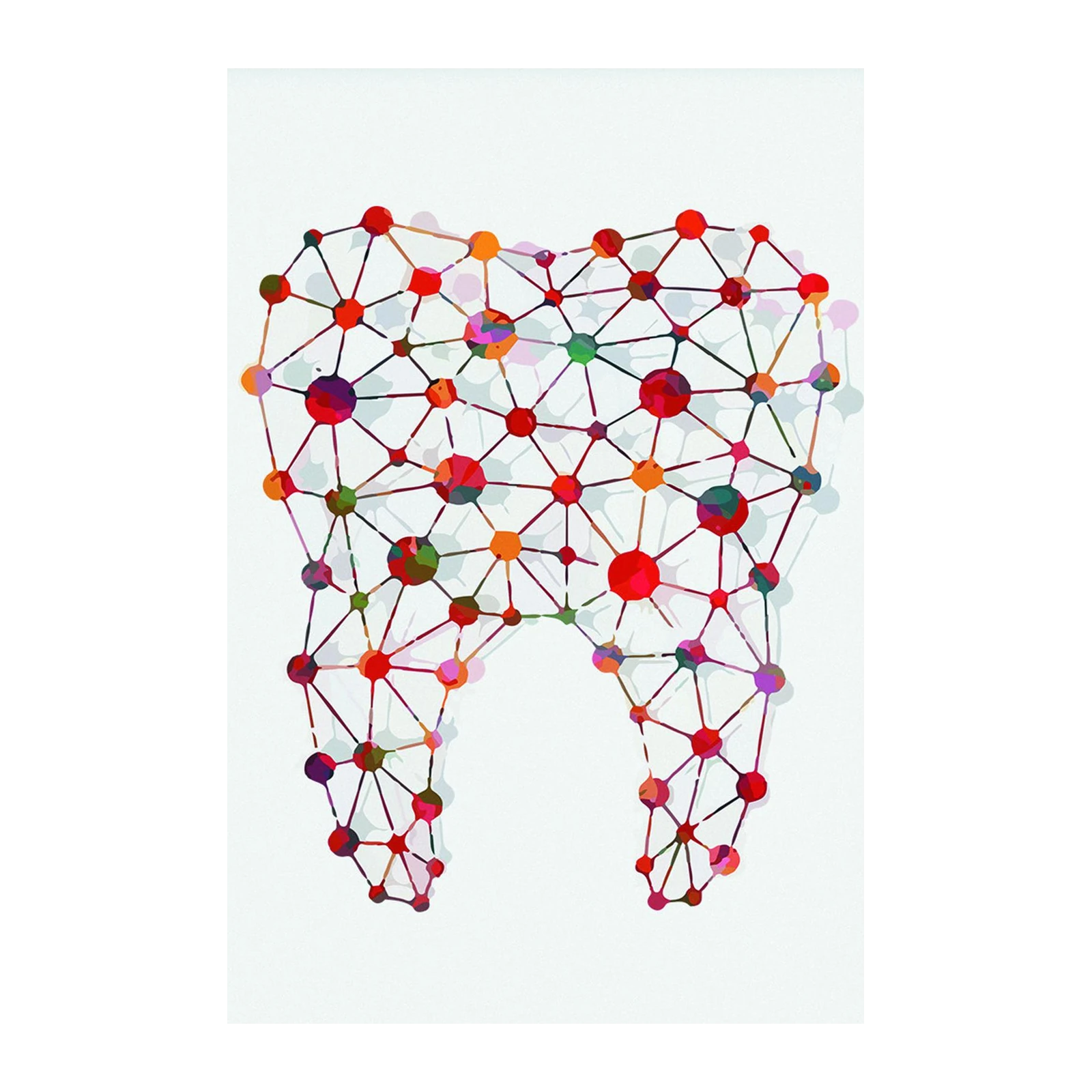 Abstract Tooth Network Wall Art