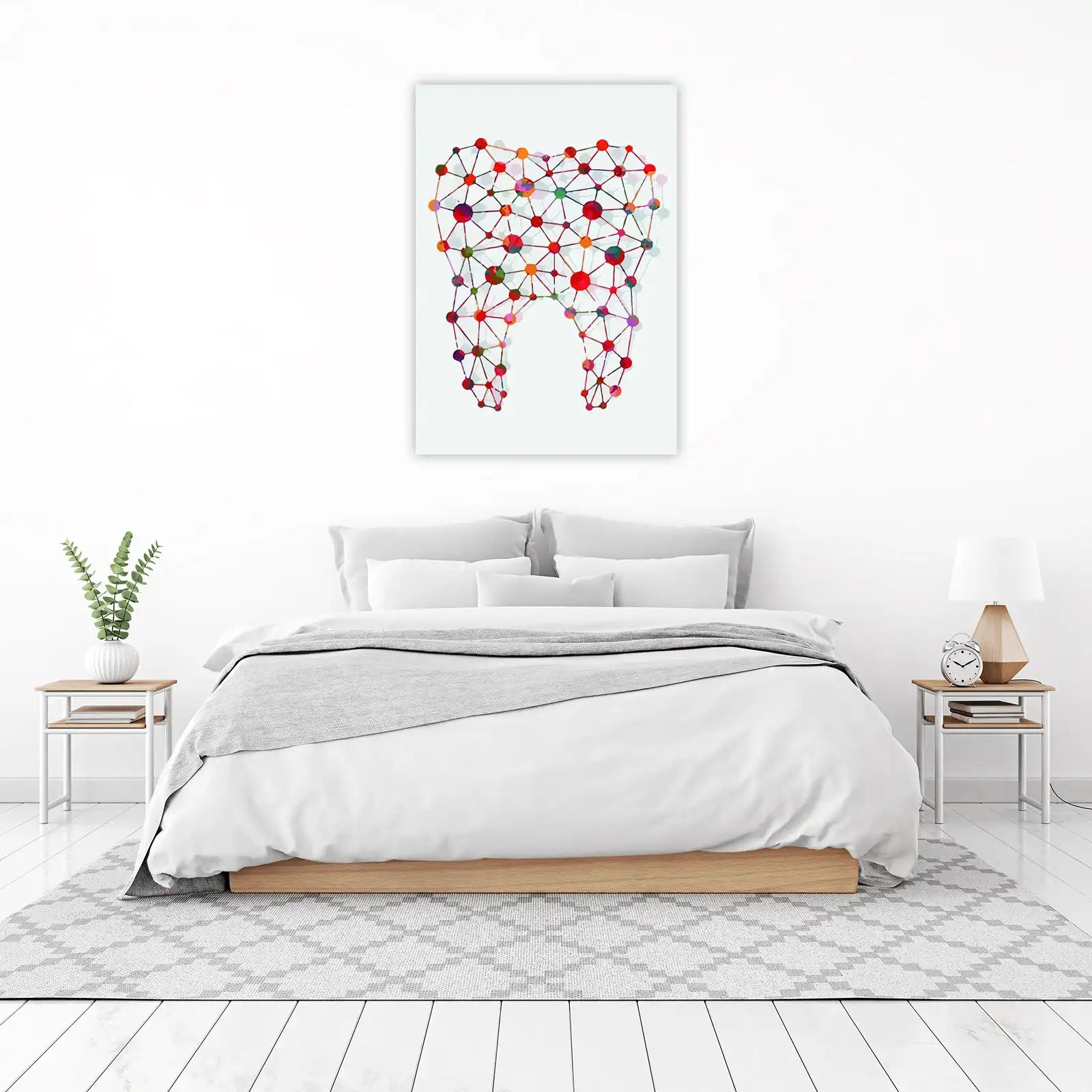 Abstract Tooth Network Wall Art