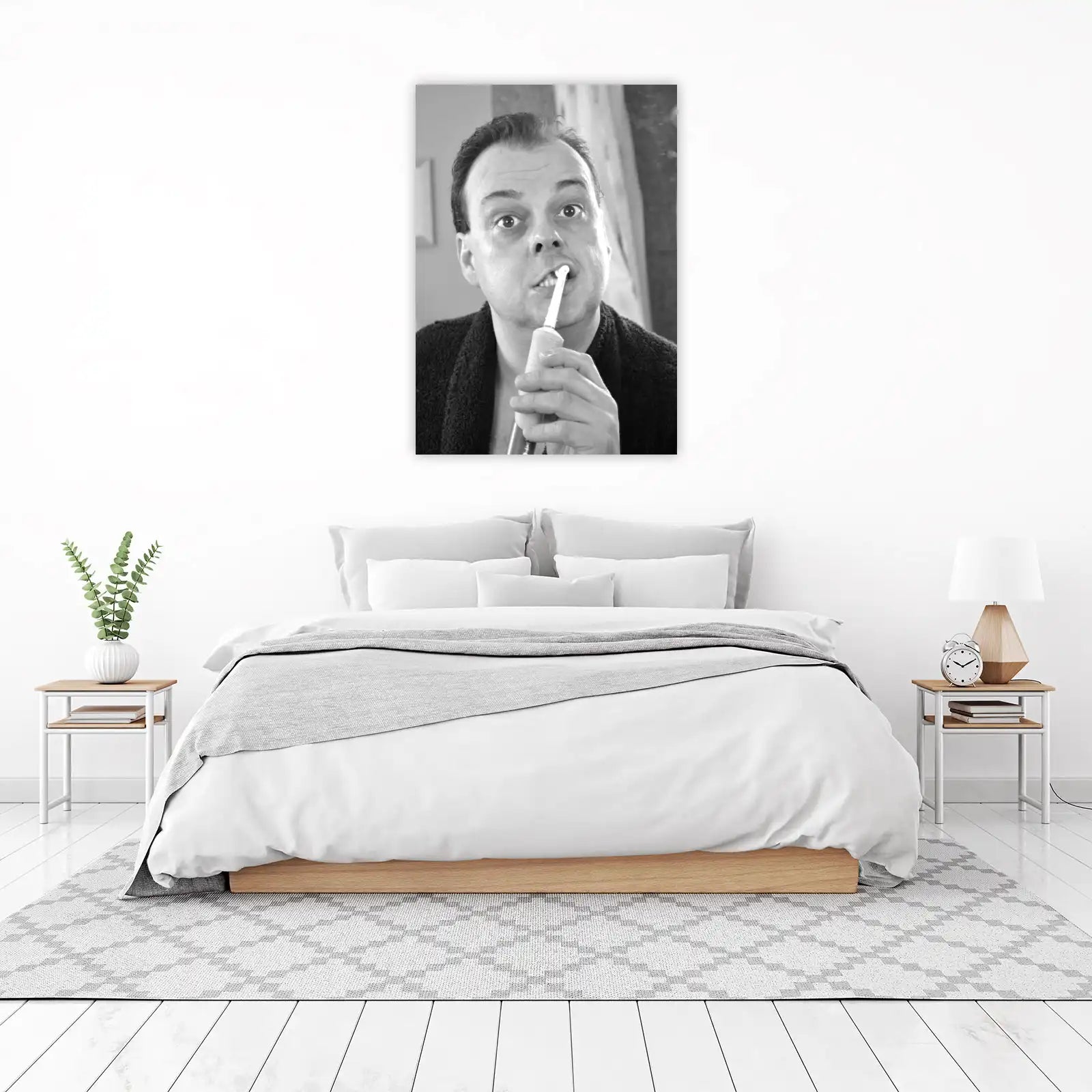 Urban Morning Ritual Black and White Wall Art