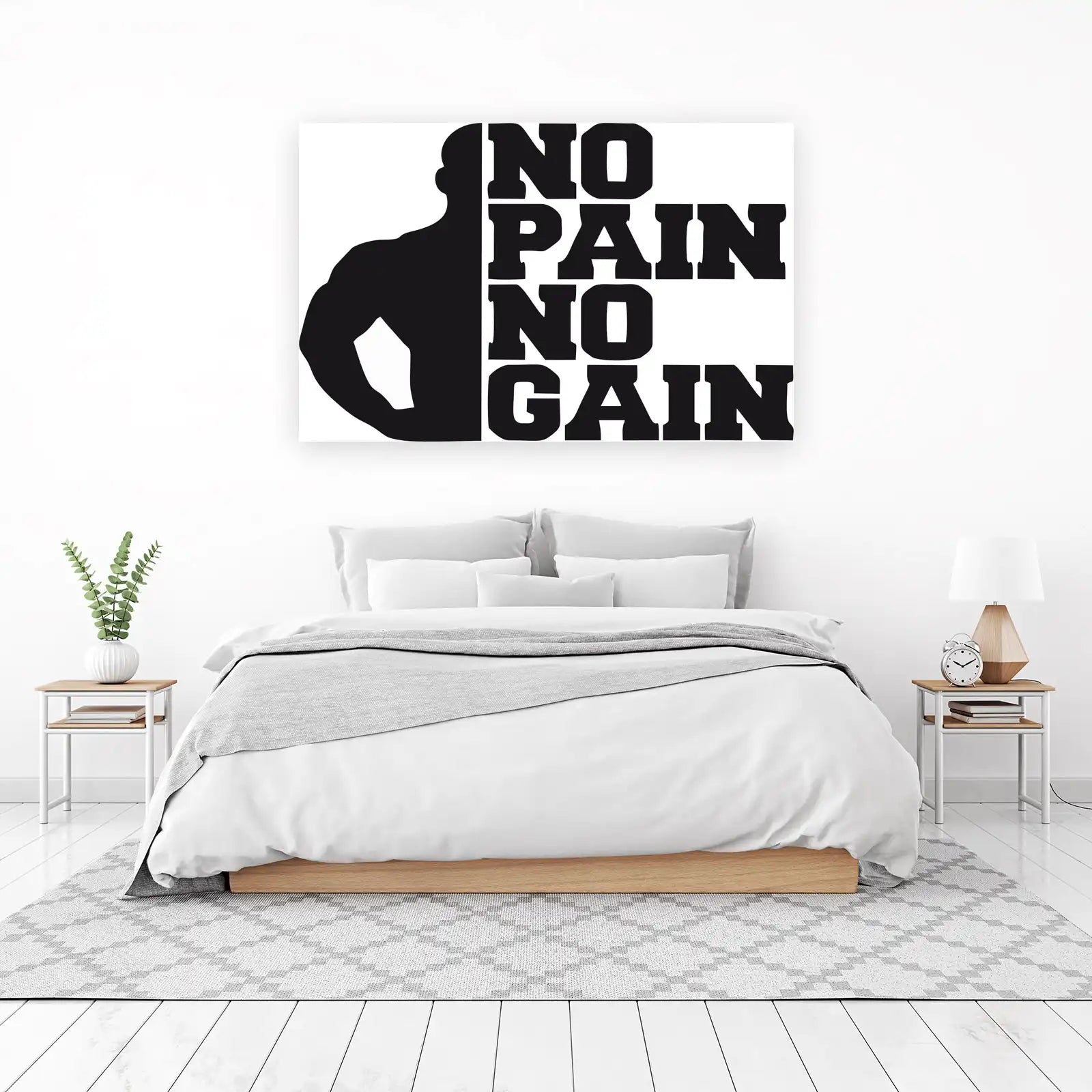 Motivational Gym "No Pain No Gain" Wall Art