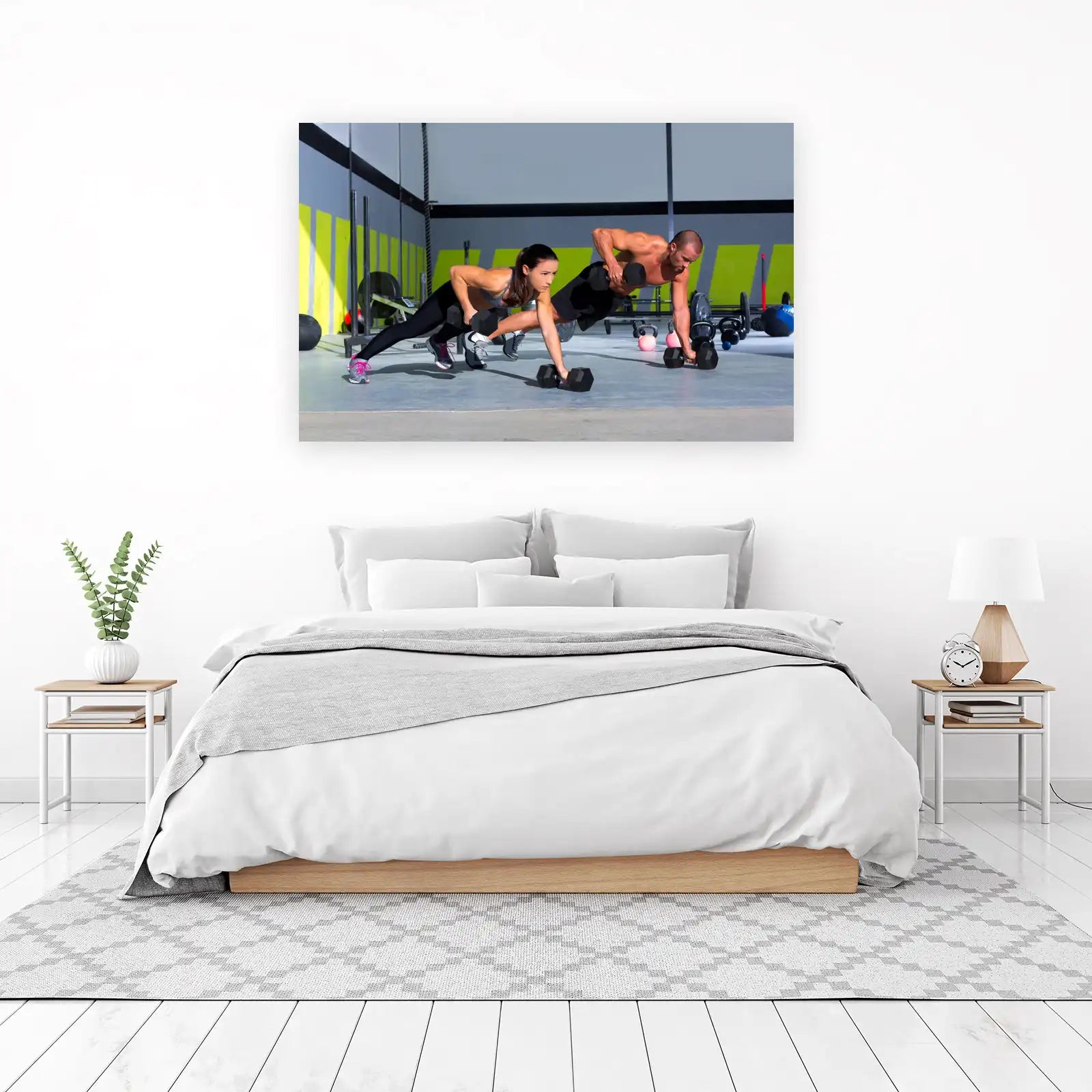 Couple Fitness Motivation Workout Wall Art