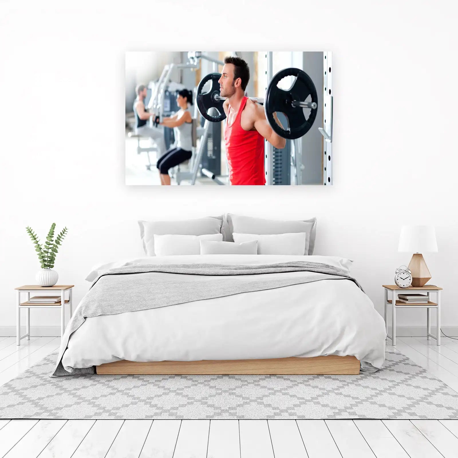 Motivational Gym Workout Barbell Wall Art