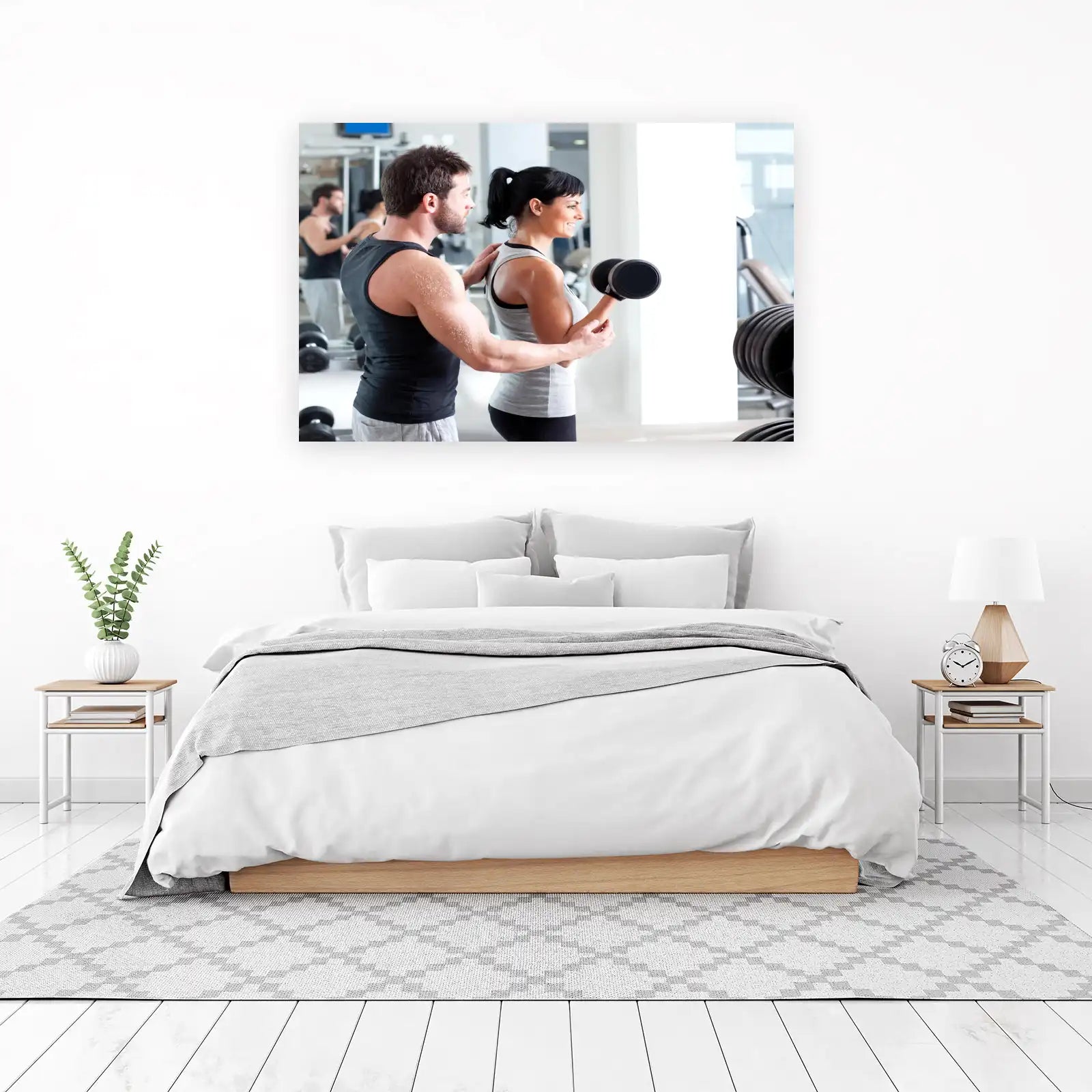 Personal Trainer Motivation Gym Couple Wall Art