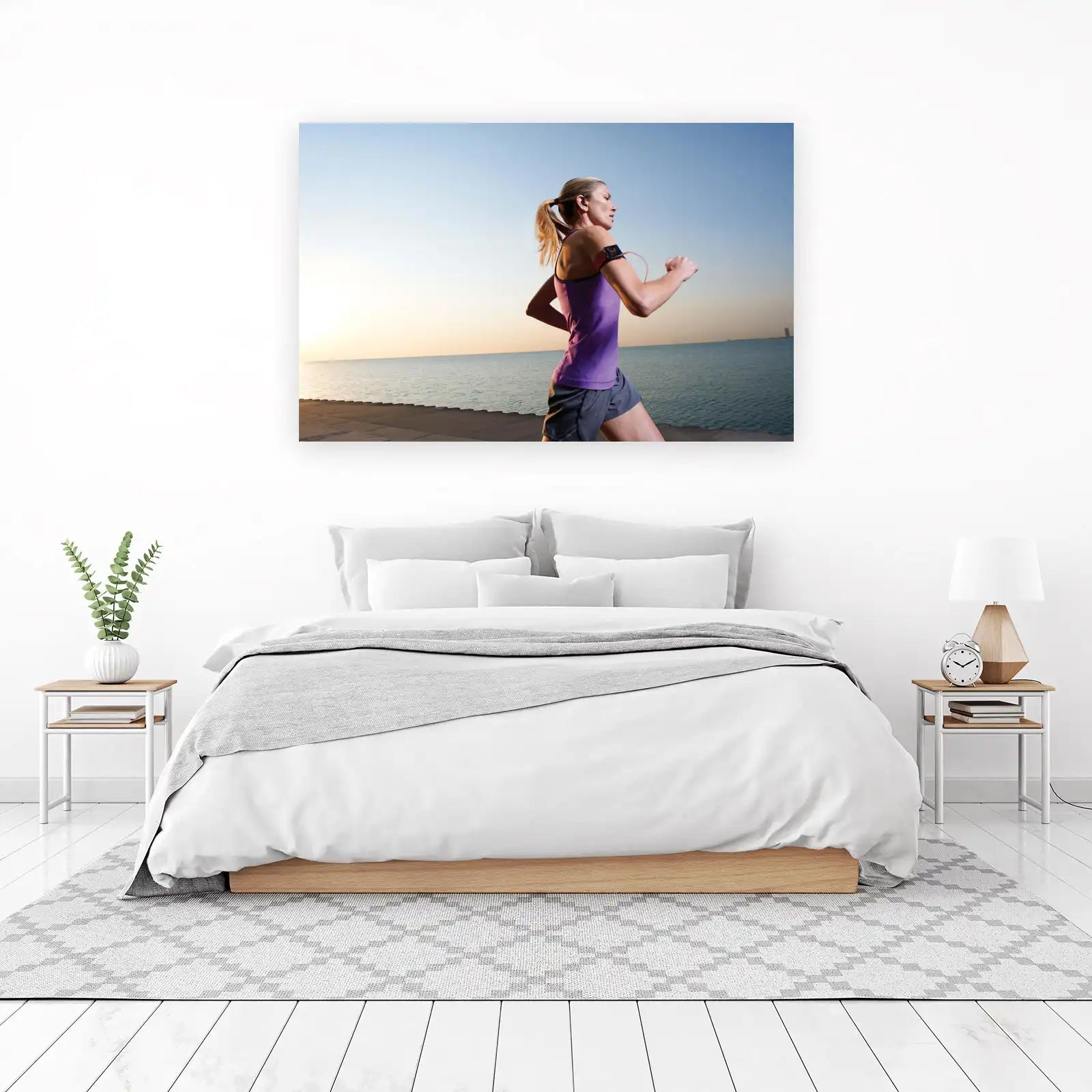 Inspirational Runner Beach Sunset Wall Art
