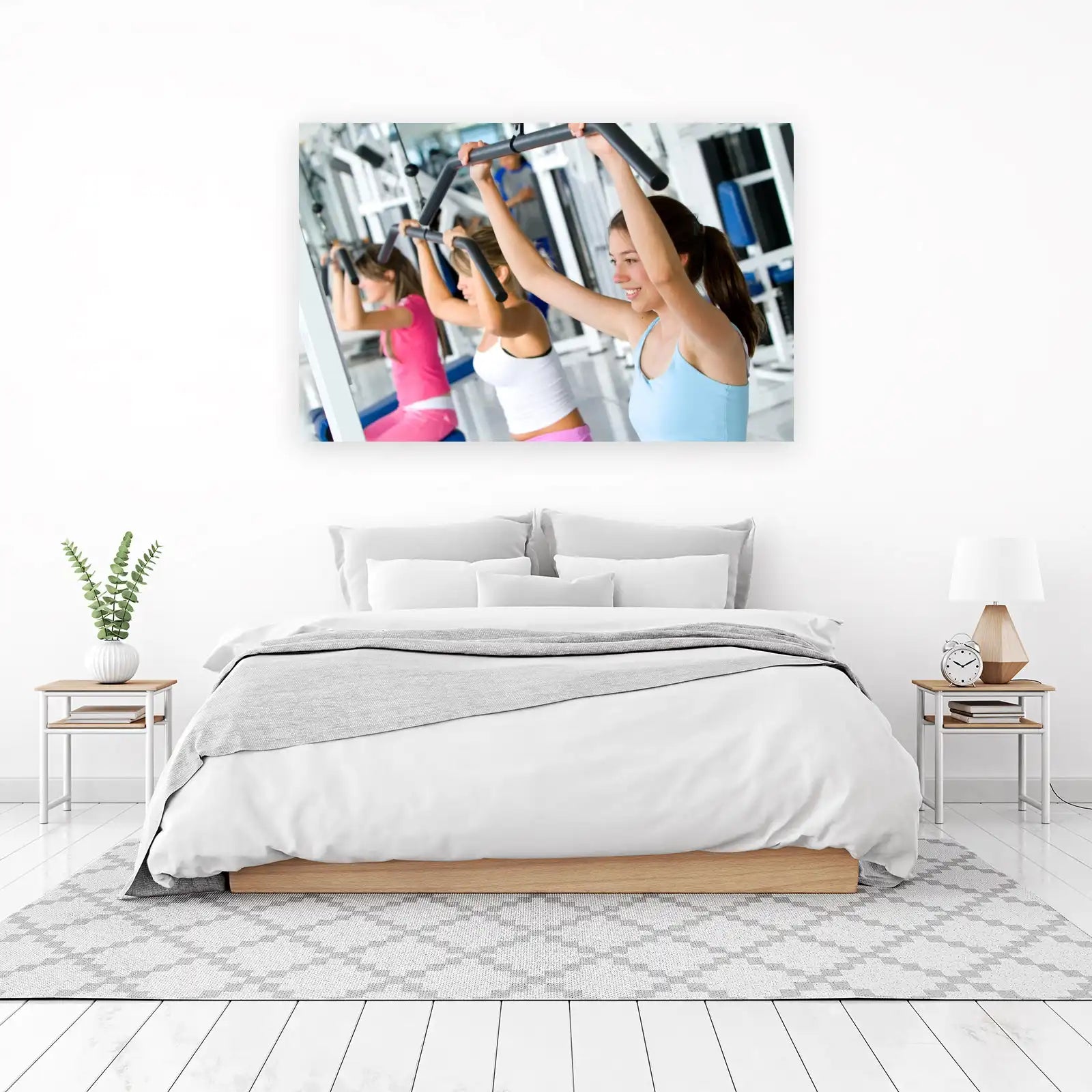 Motivating Women Gym Workout Wall Art