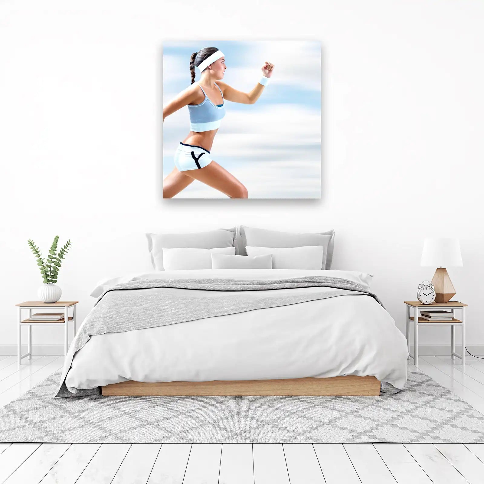 Fitness Motivation Woman Running Wall Art