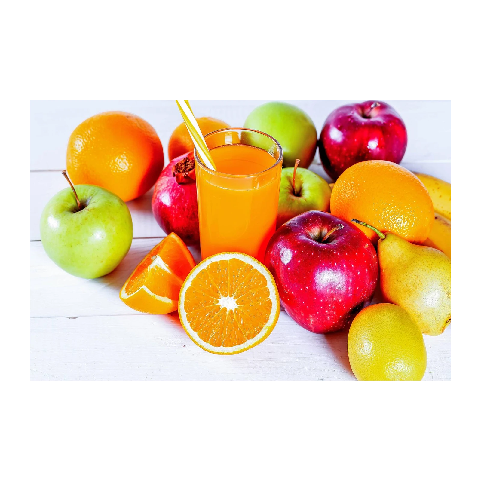 Vibrant Fruit & Juice Wall Art