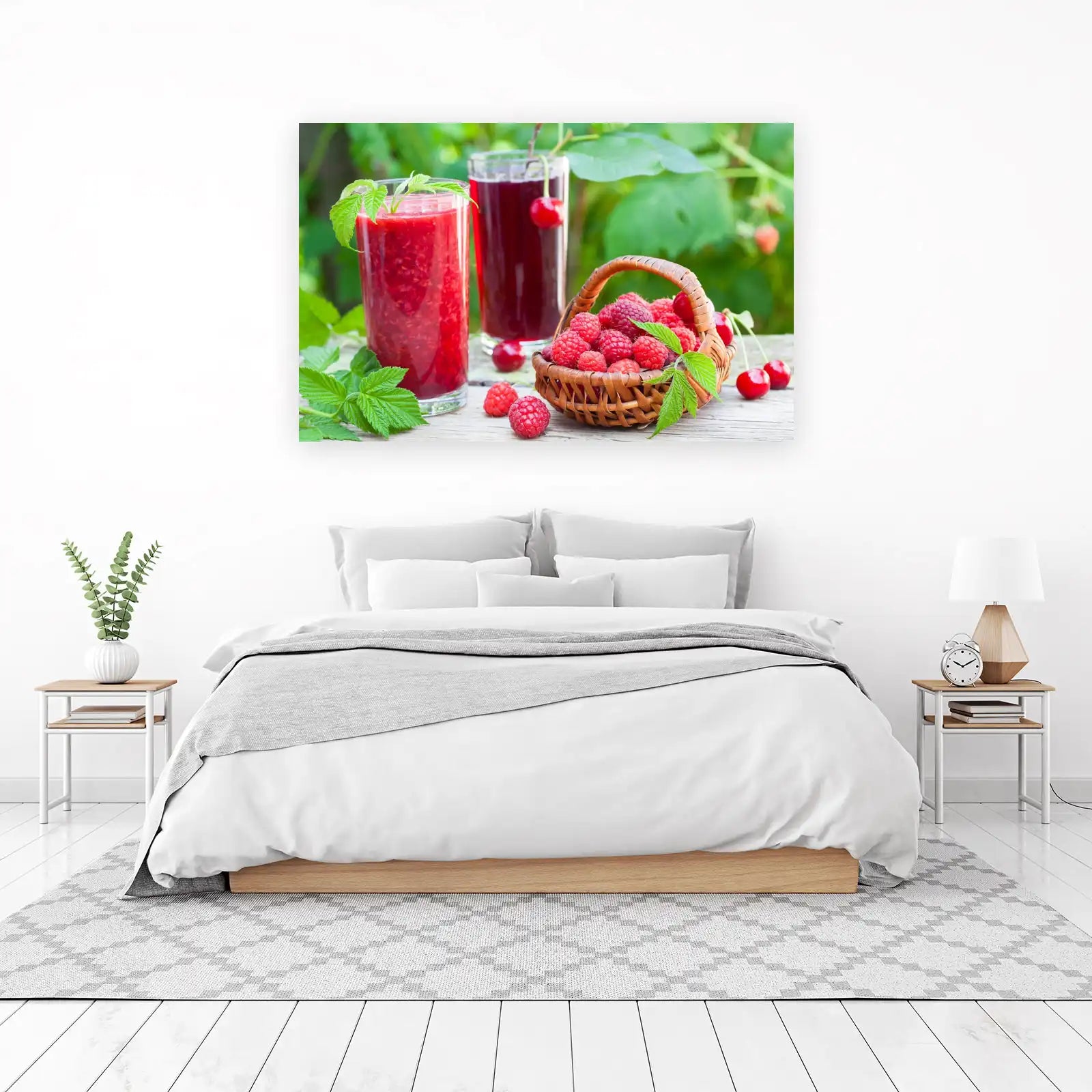 Fresh Berry Drinks & Basket Wall Art