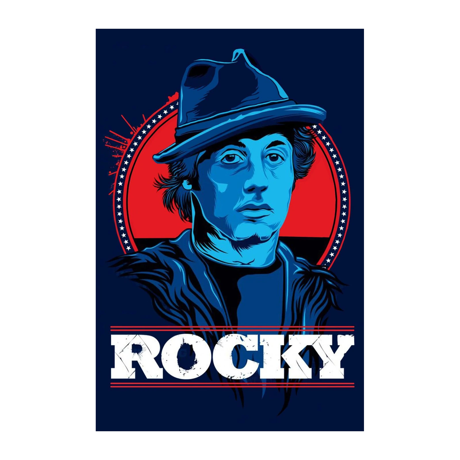 Iconic Rocky Balboa Boxer Wall Art