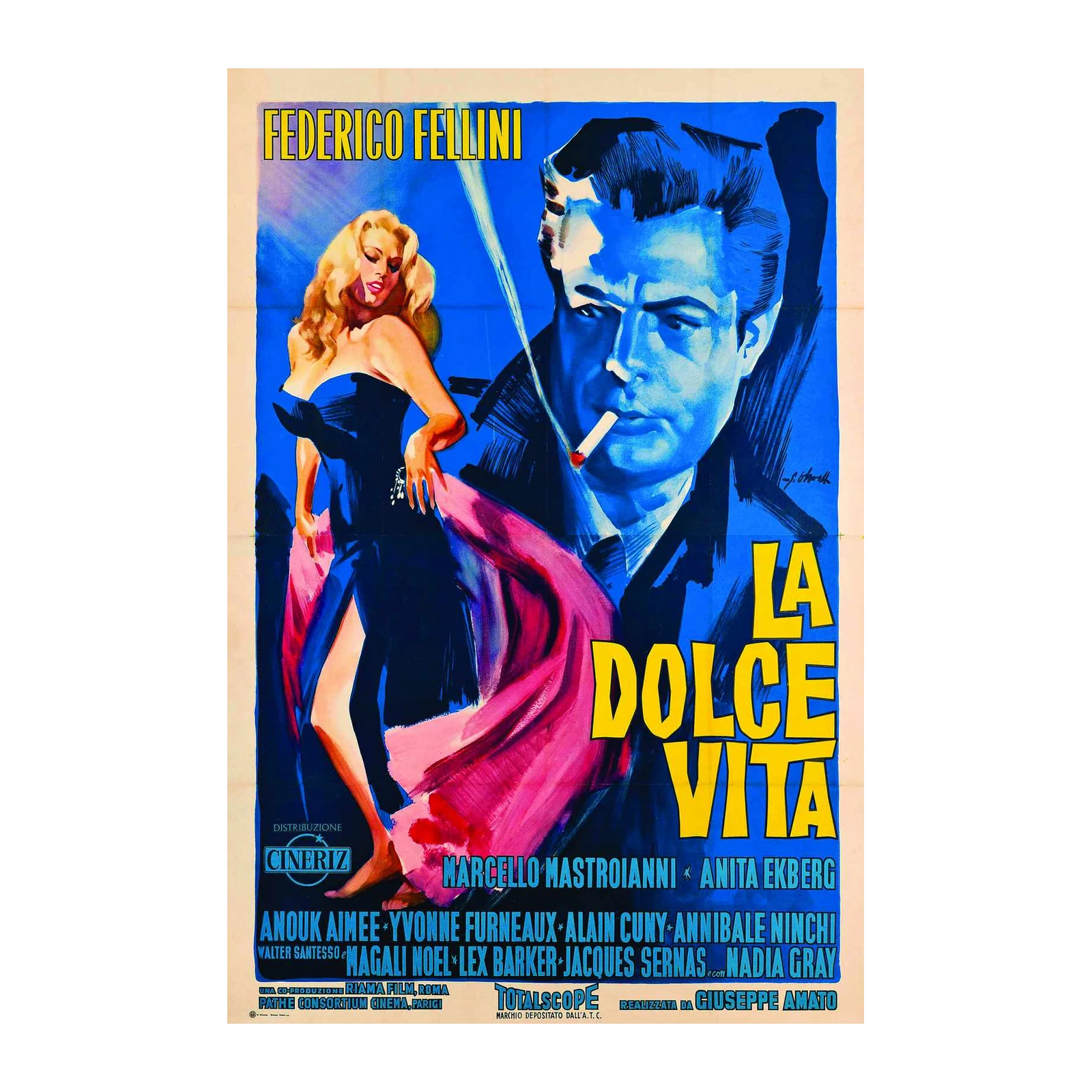 La Dolce Vita Fellini Wall Art