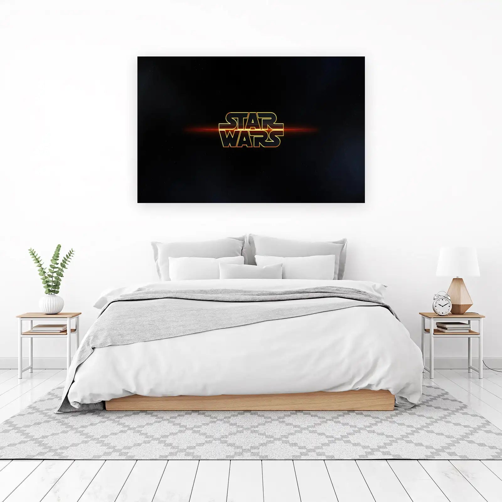 Iconic Star Wars Logo Space Wall Art