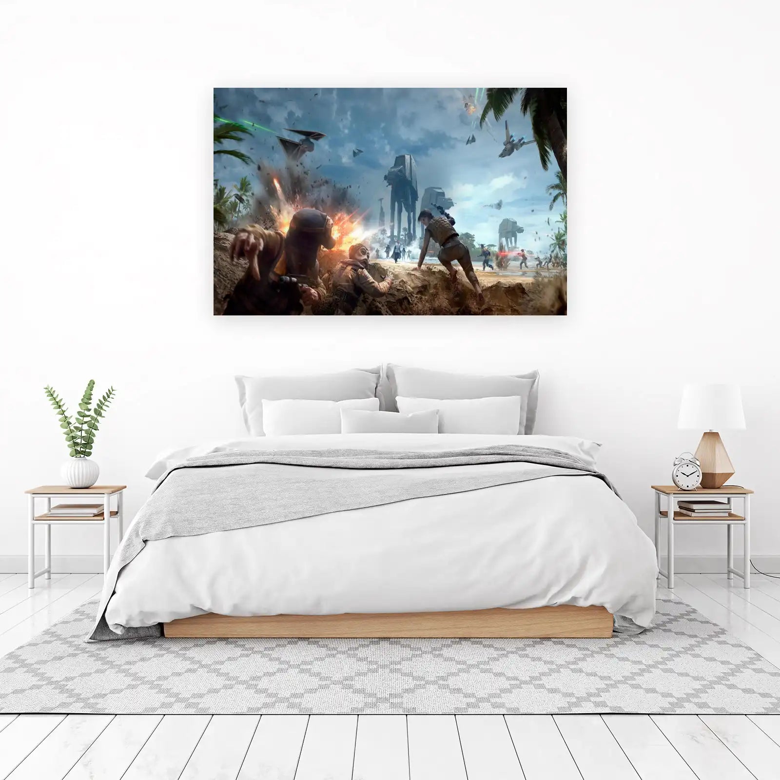 Epic Star Wars Battle Beach AT-AT Wall Art