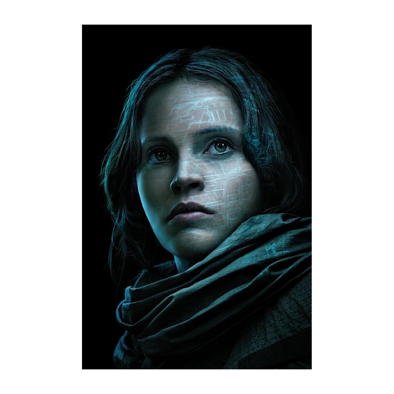 Mysterious Woman Futuristic Portrait Wall Art