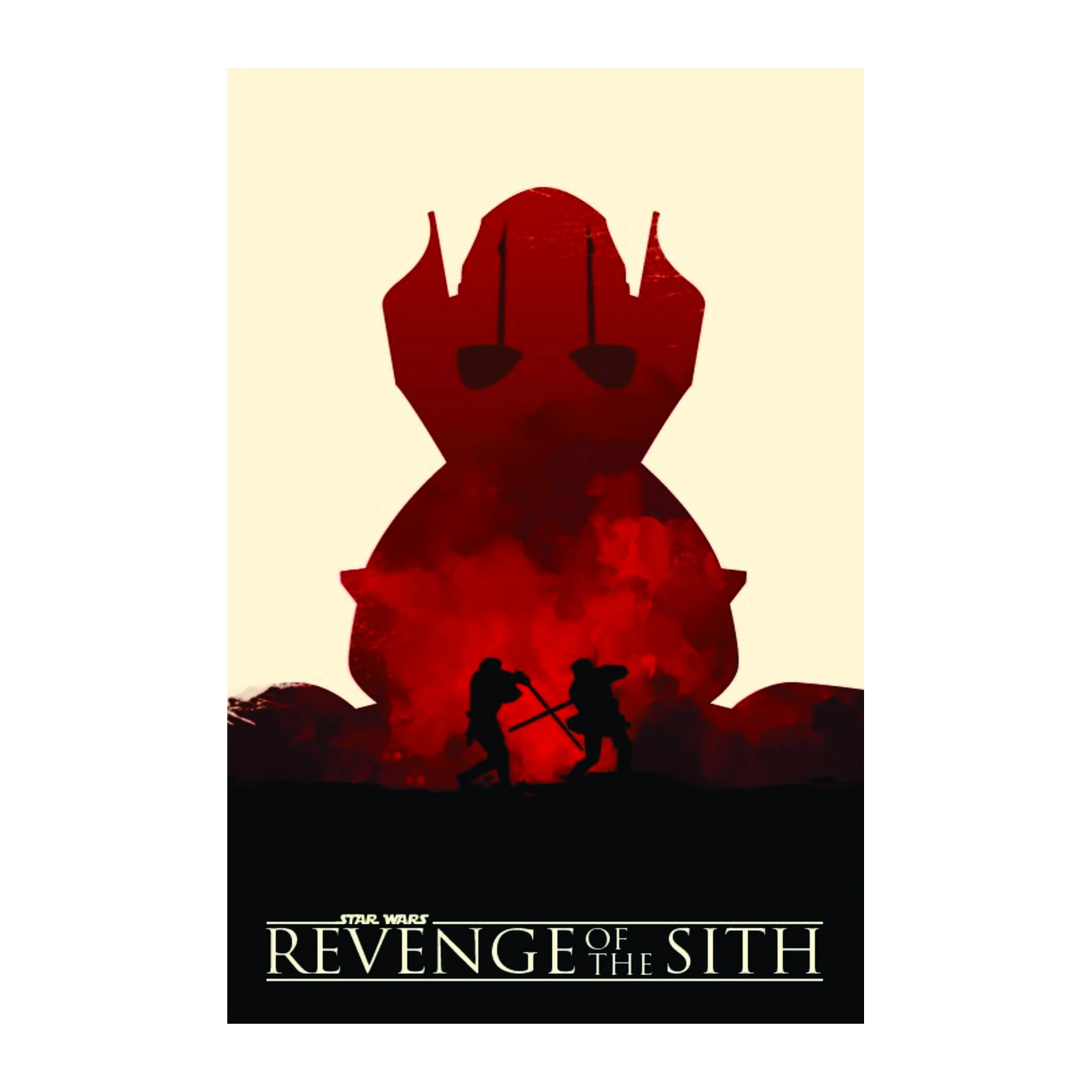 Star Wars Revenge of the Sith Silhouette Wall Art