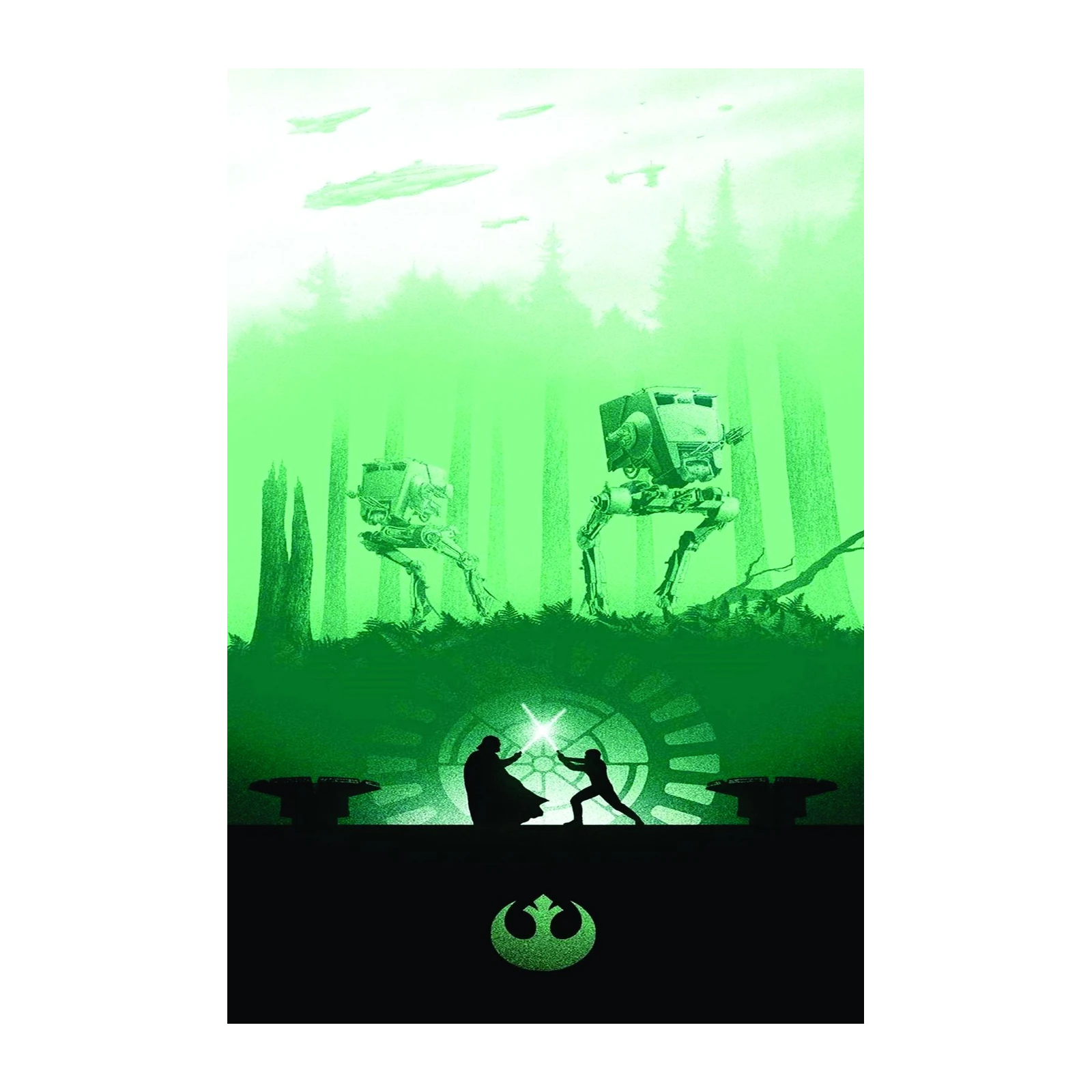Epic Star Wars Battle Forest Wall Art