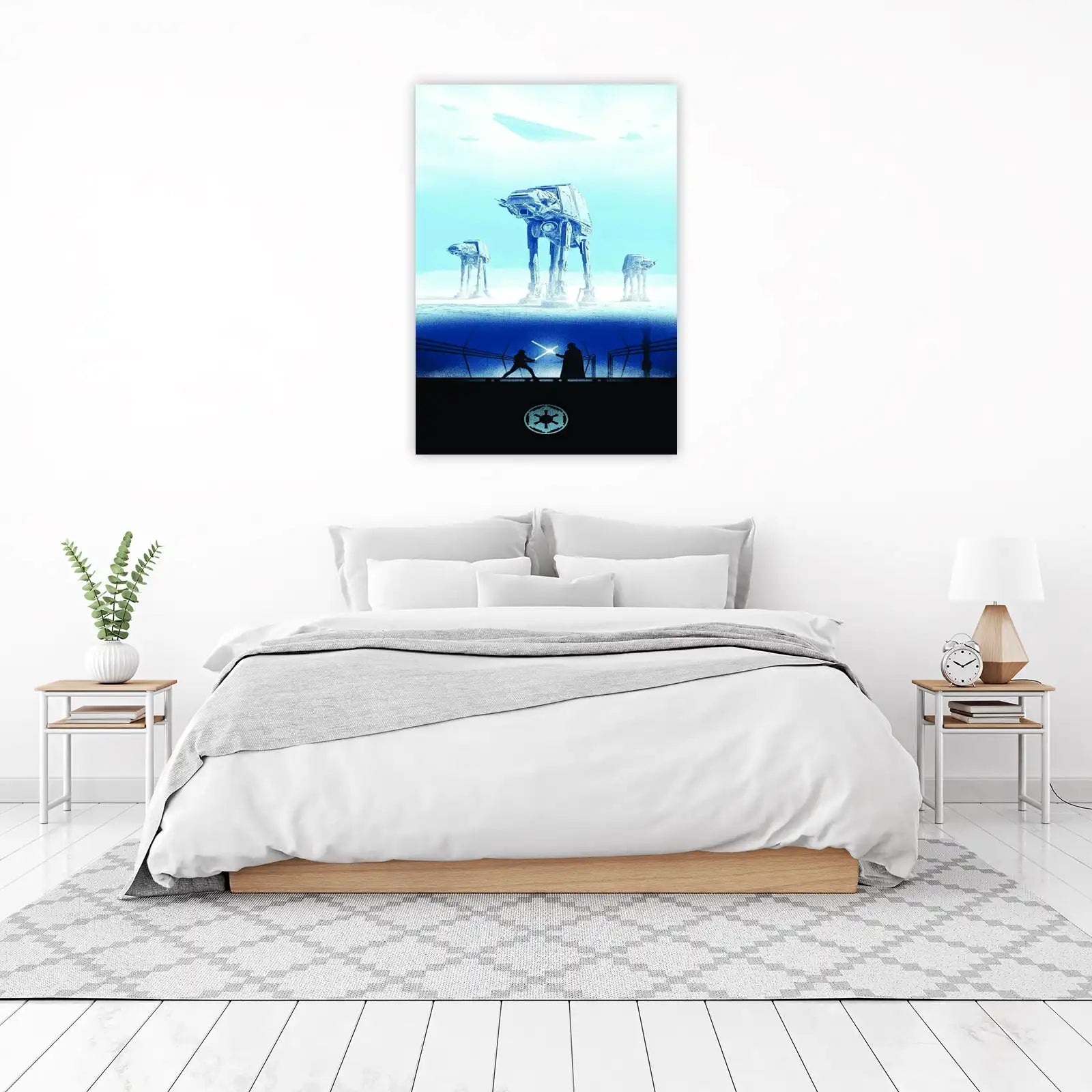 Epic Star Wars Duel & AT-AT Walkers Wall Art