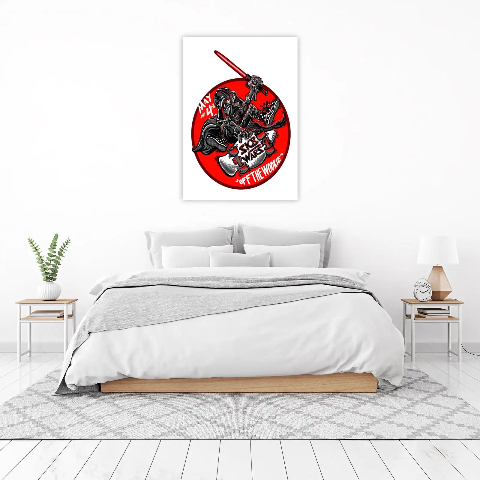 Darth Vader Skateboarding May the 4th Wall Art