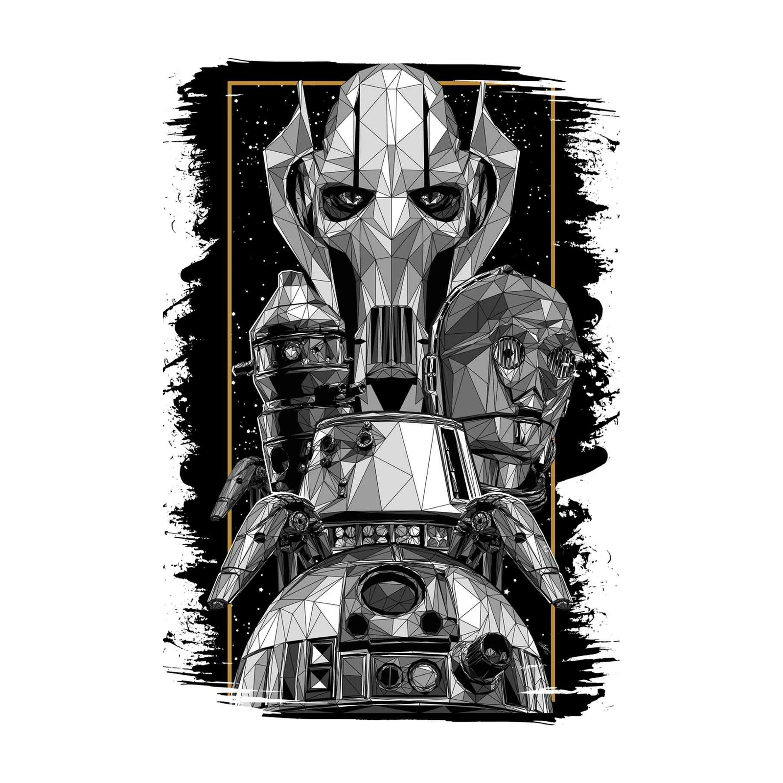Geometric Star Wars droid art Wall Art